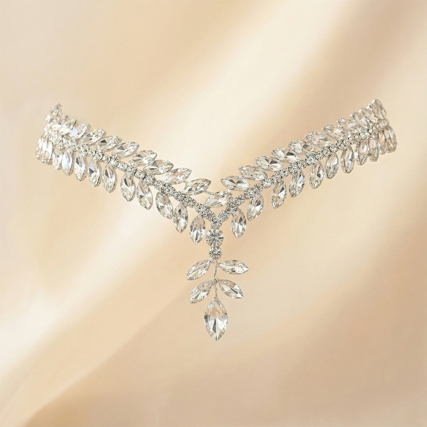 Bridella BHP529-S Silver Rhinestone Tiara