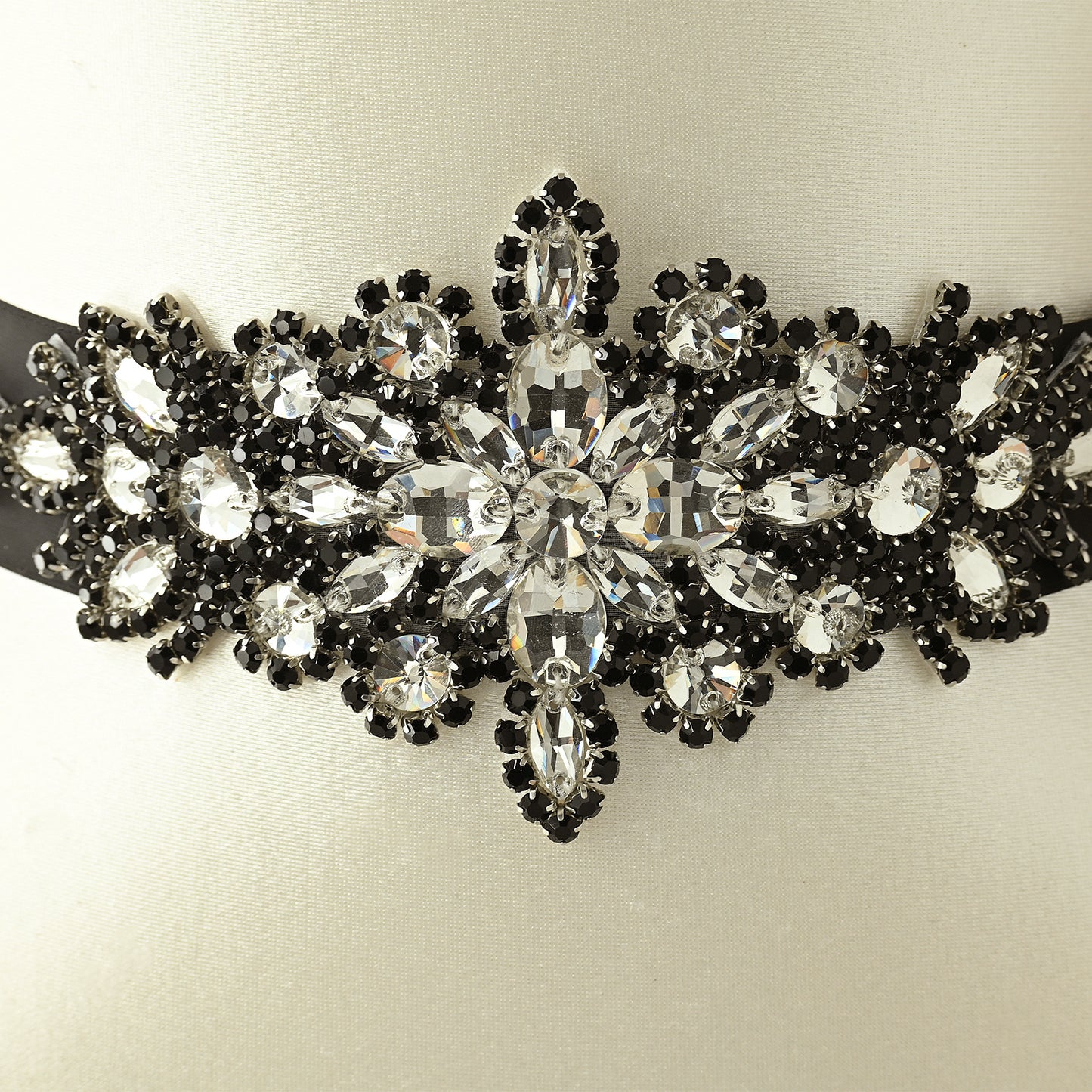 Black Rhinestone Bridal Belt – Bridella BS01B