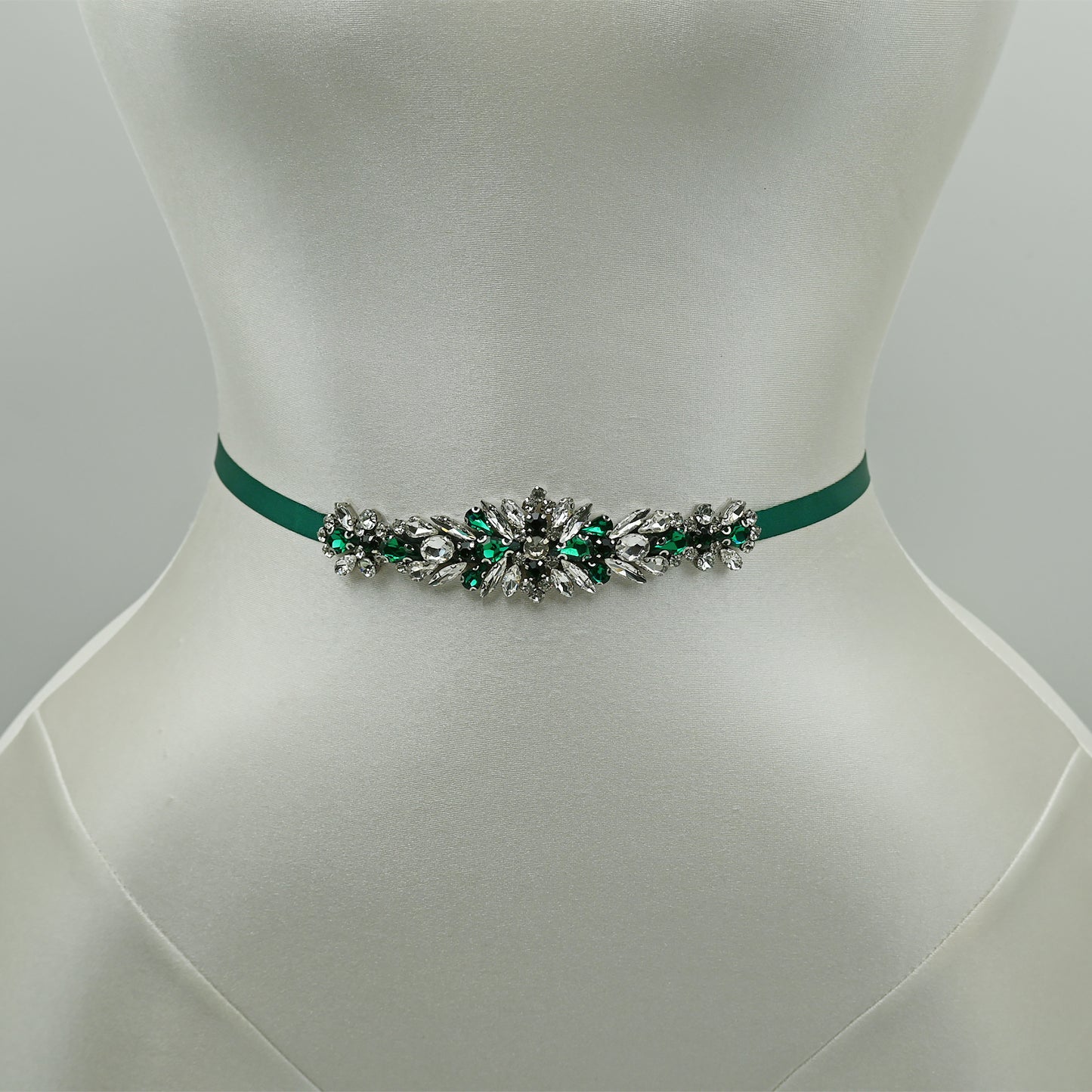 Bridella BS160KL Green Rhinestone Belt
