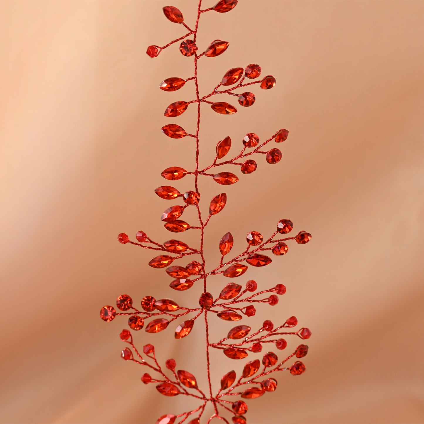 Bridella BHP21-Red Red Rhinestone Headband