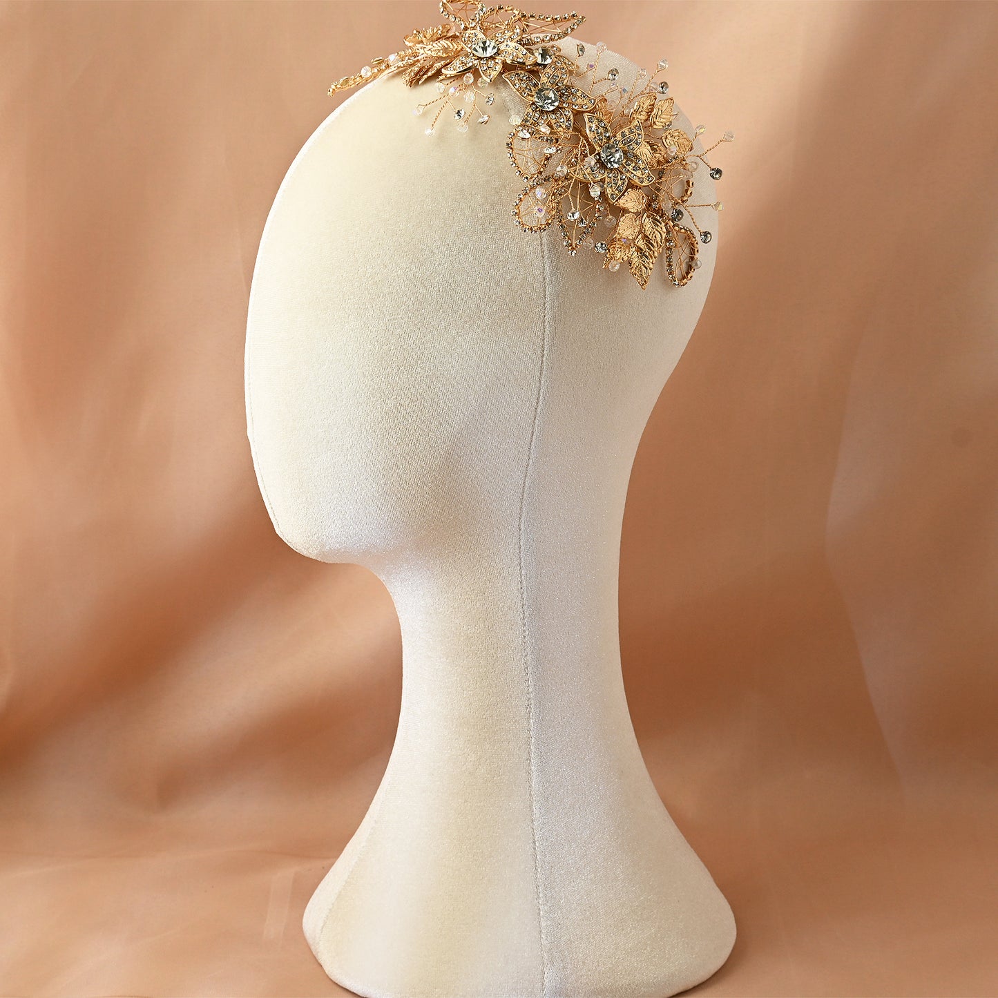 Bridella BHP282-G Gold Rhinestone Headband
