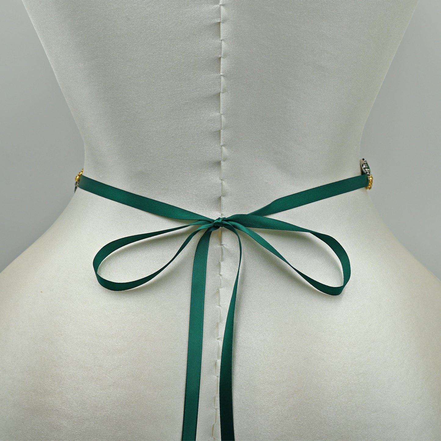 Bridella BS211KL-Green Ribbon Emerald Rhinestone Belt