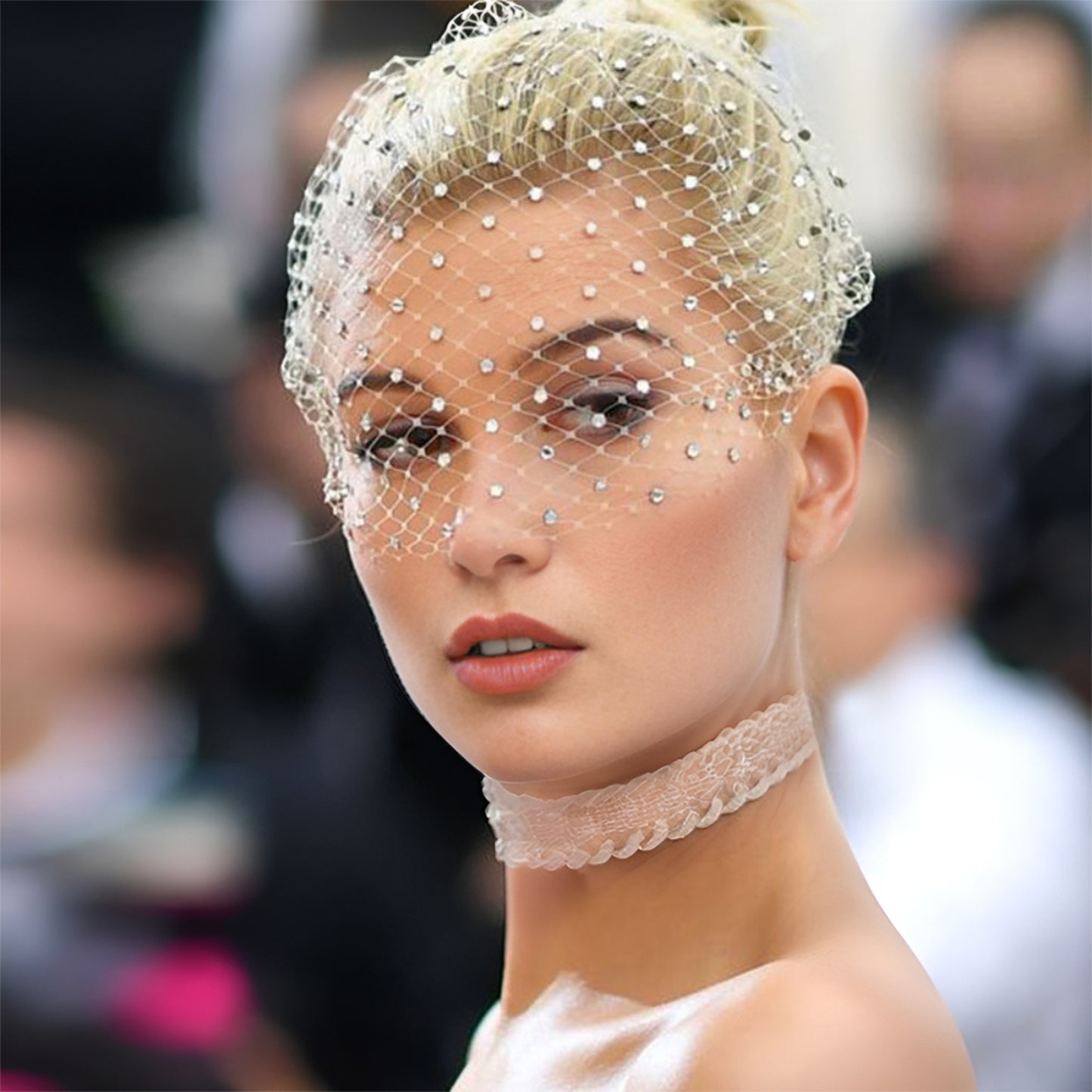 Sparkling Rhinestone Birdcage Bridal Veil Wedding - Bridella BMA16-M