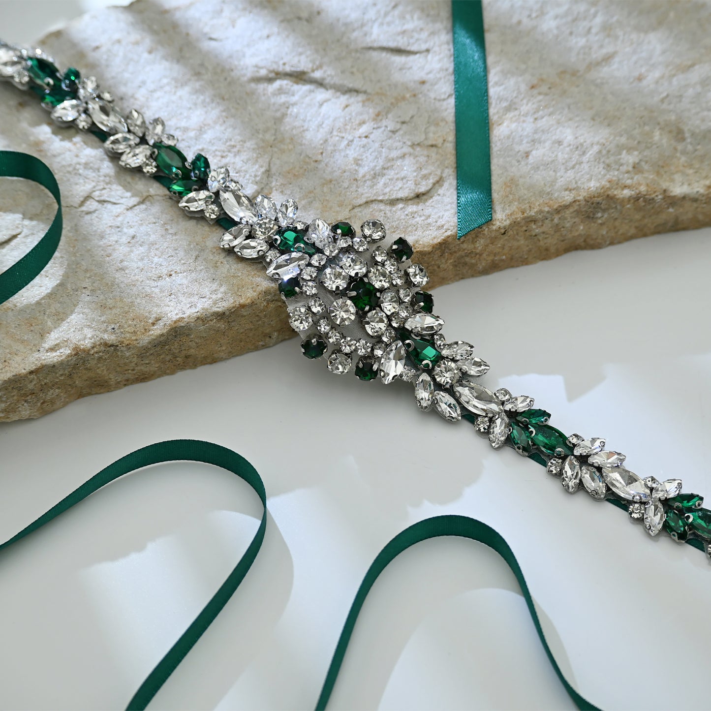 Bridella BS124KL Ivory Rhinestone Belt