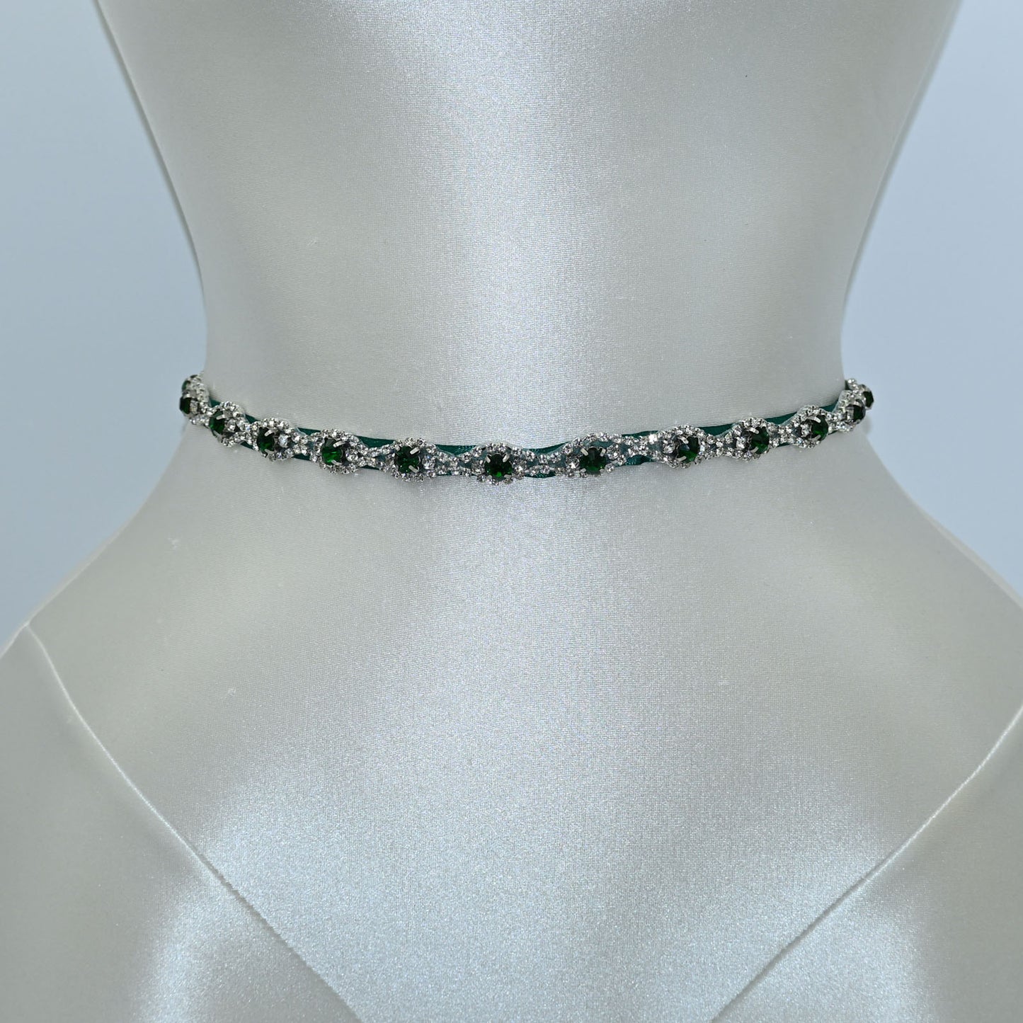 Bridella BS30KL Green Rhinestone Belt