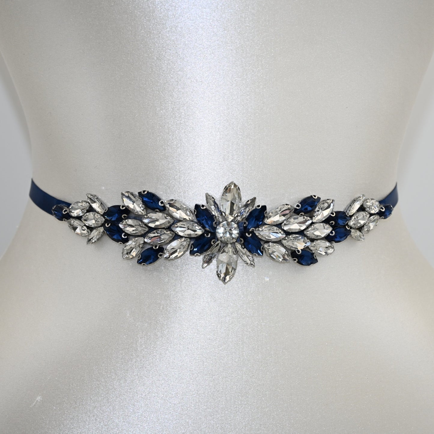 Bridella BS227ML Navy Rhinestone Belt