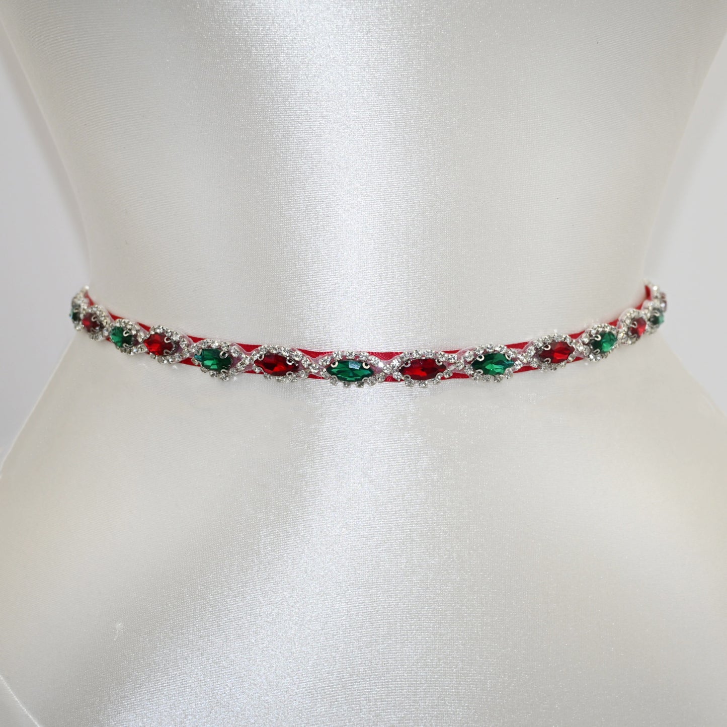 Bridella BS189 Wine Rhinestone Belt