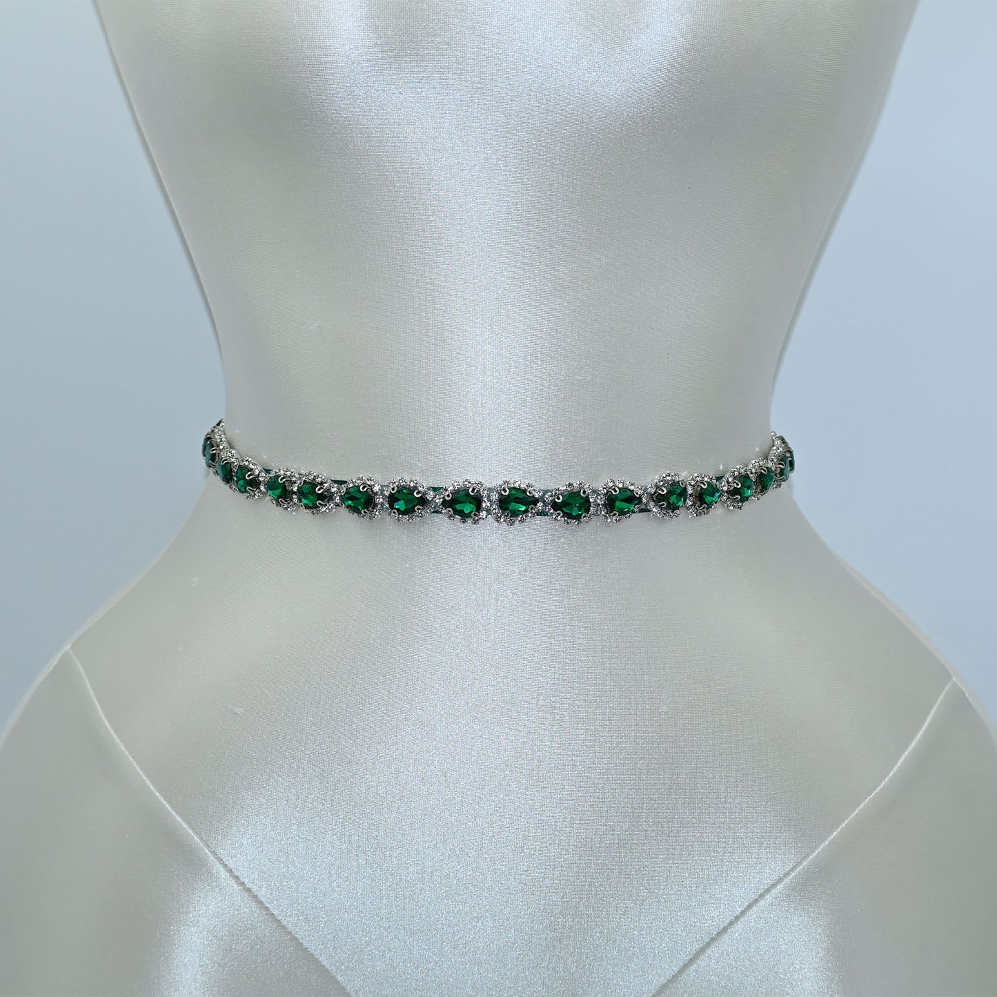 Bridella BS190KL-Green Green Rhinestone Belt