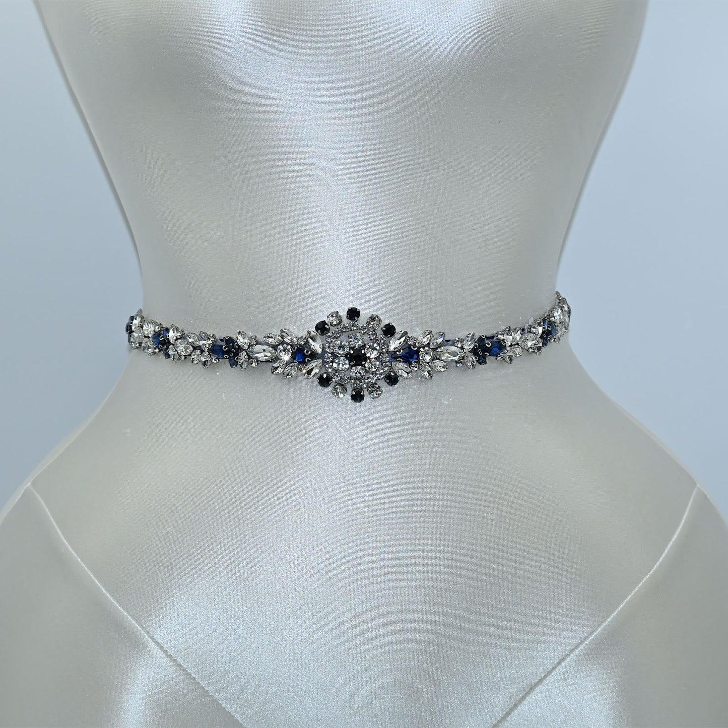 Bridella BS124ML Blue Rhinestone Belt