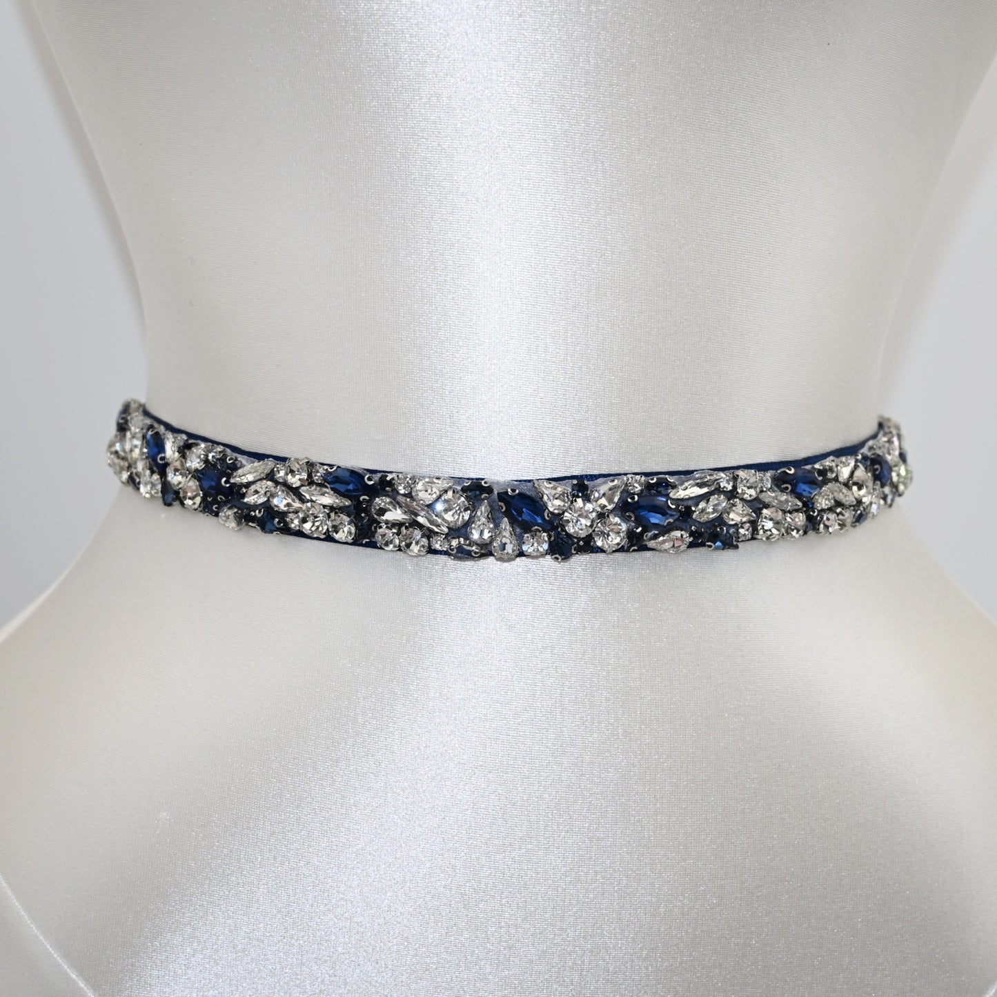 Bridella BS85ML Navy Rhinestone Belt