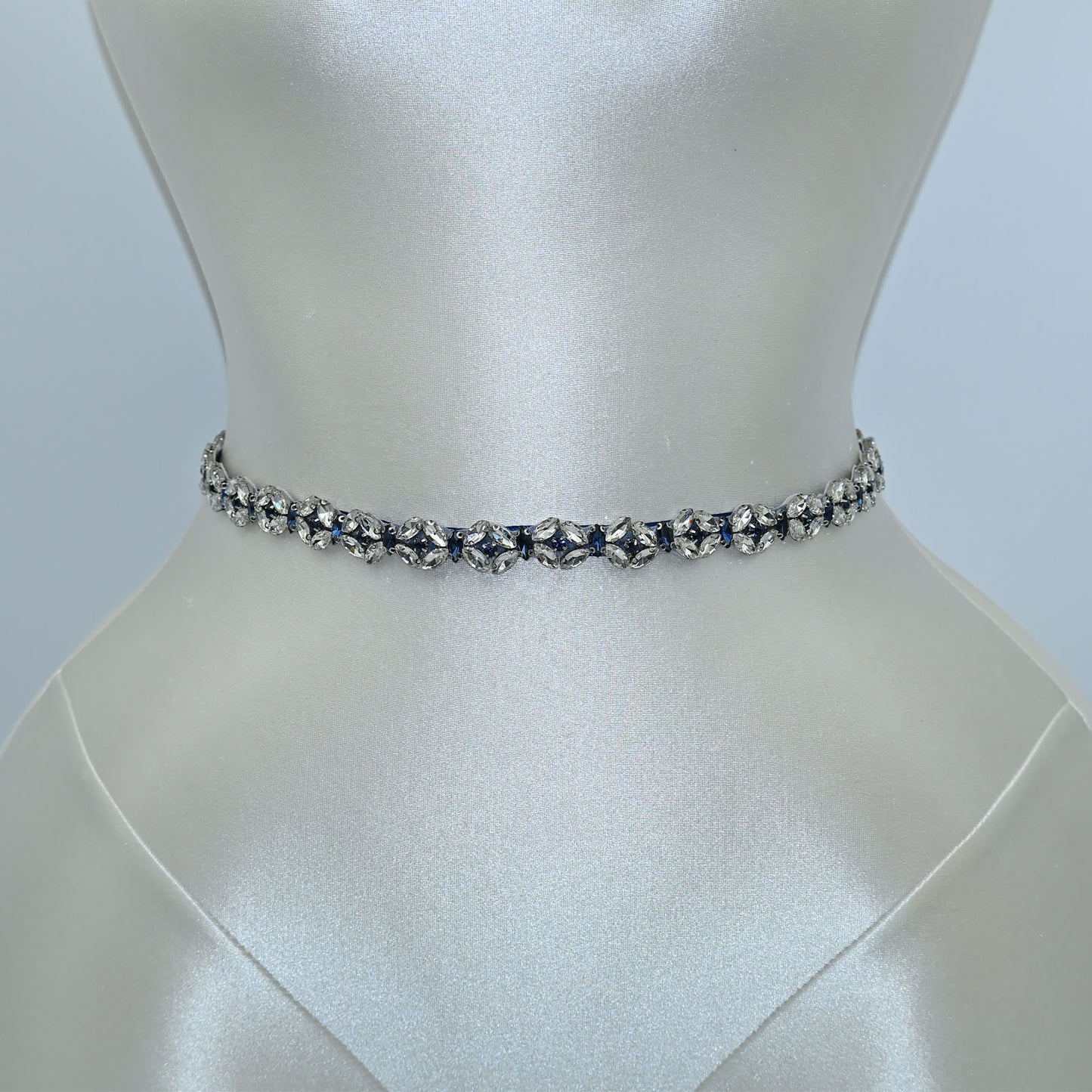 Bridella BS111ML Navy Rhinestone Belt