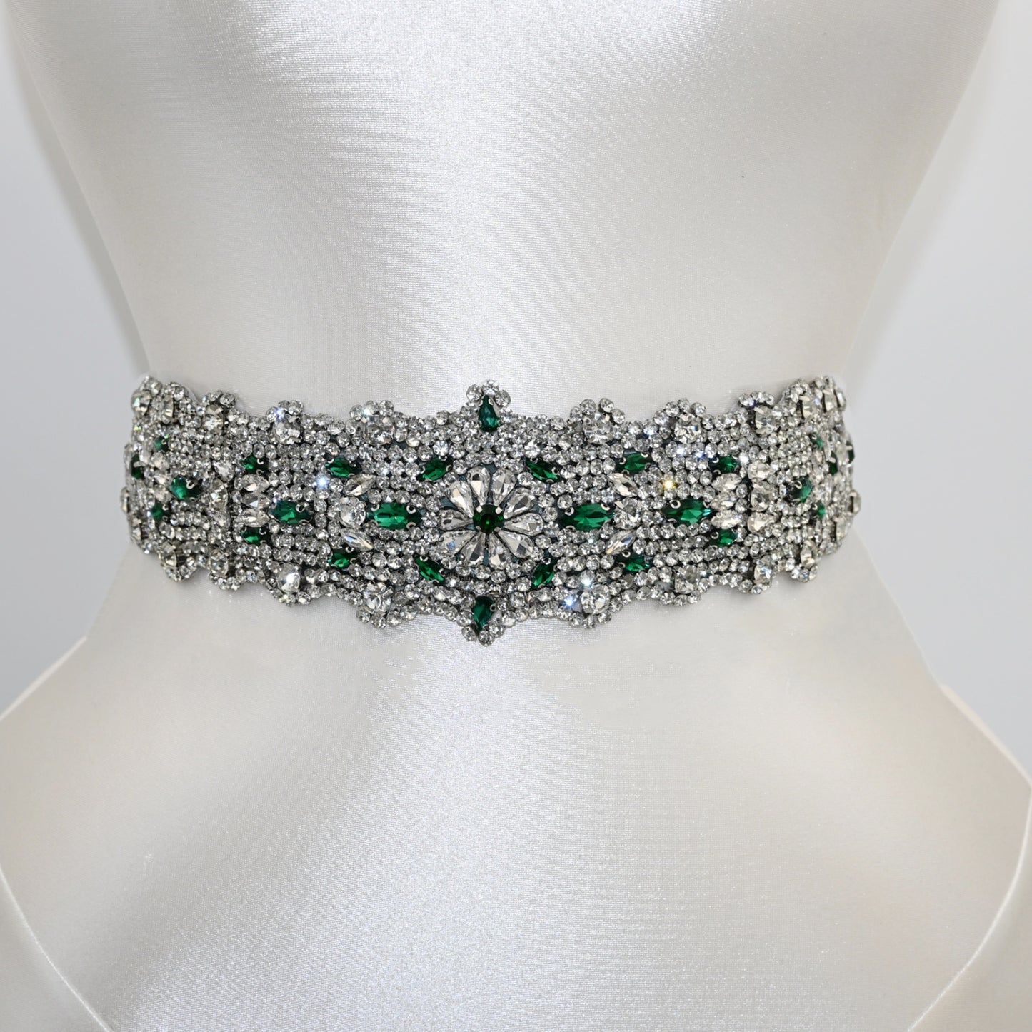 Bridella BS233LKL Green Rhinestone Belt