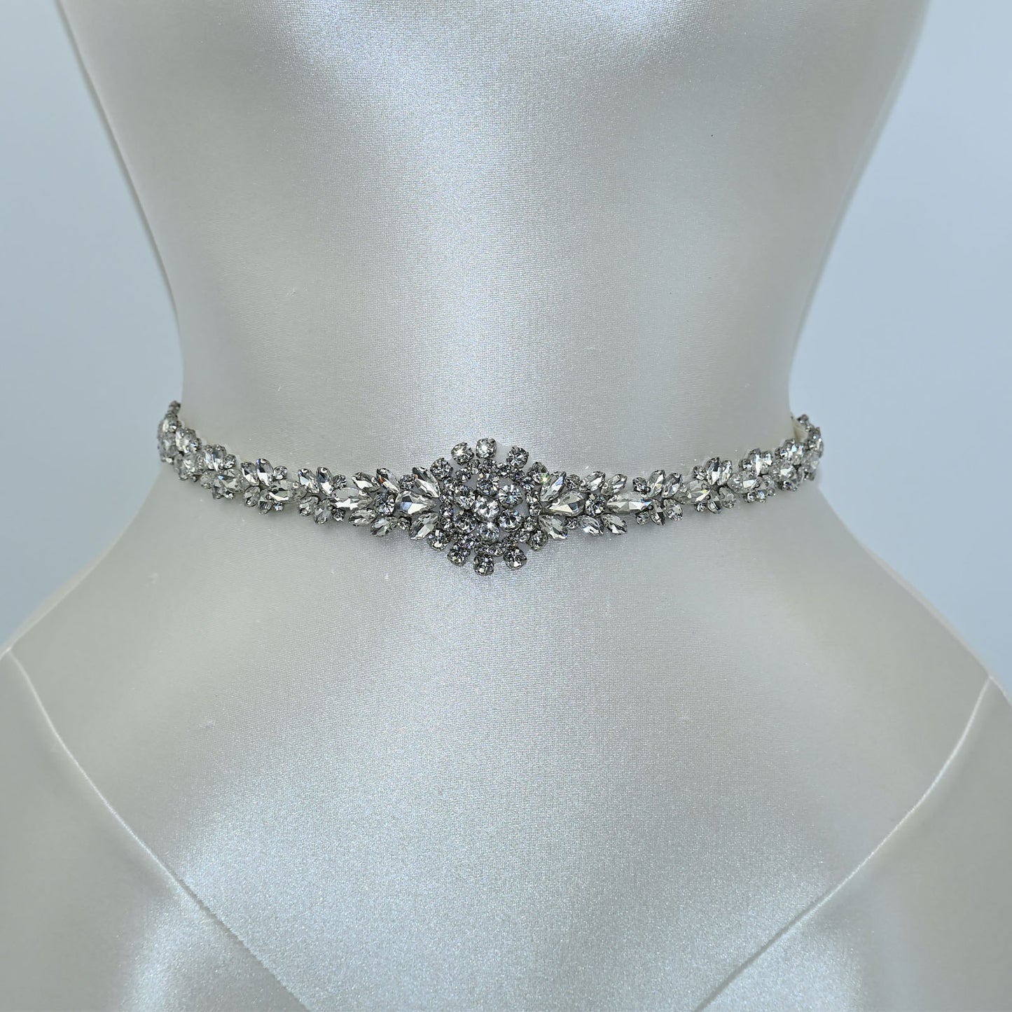 Bridella BS124 Silver Rhinestone Belt