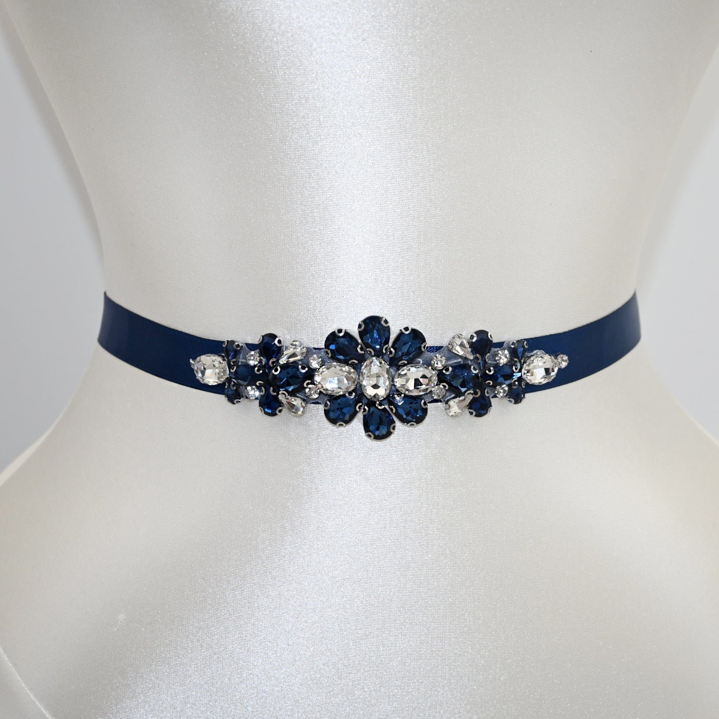 Bridella BS45ML Navy Rhinestone Belt