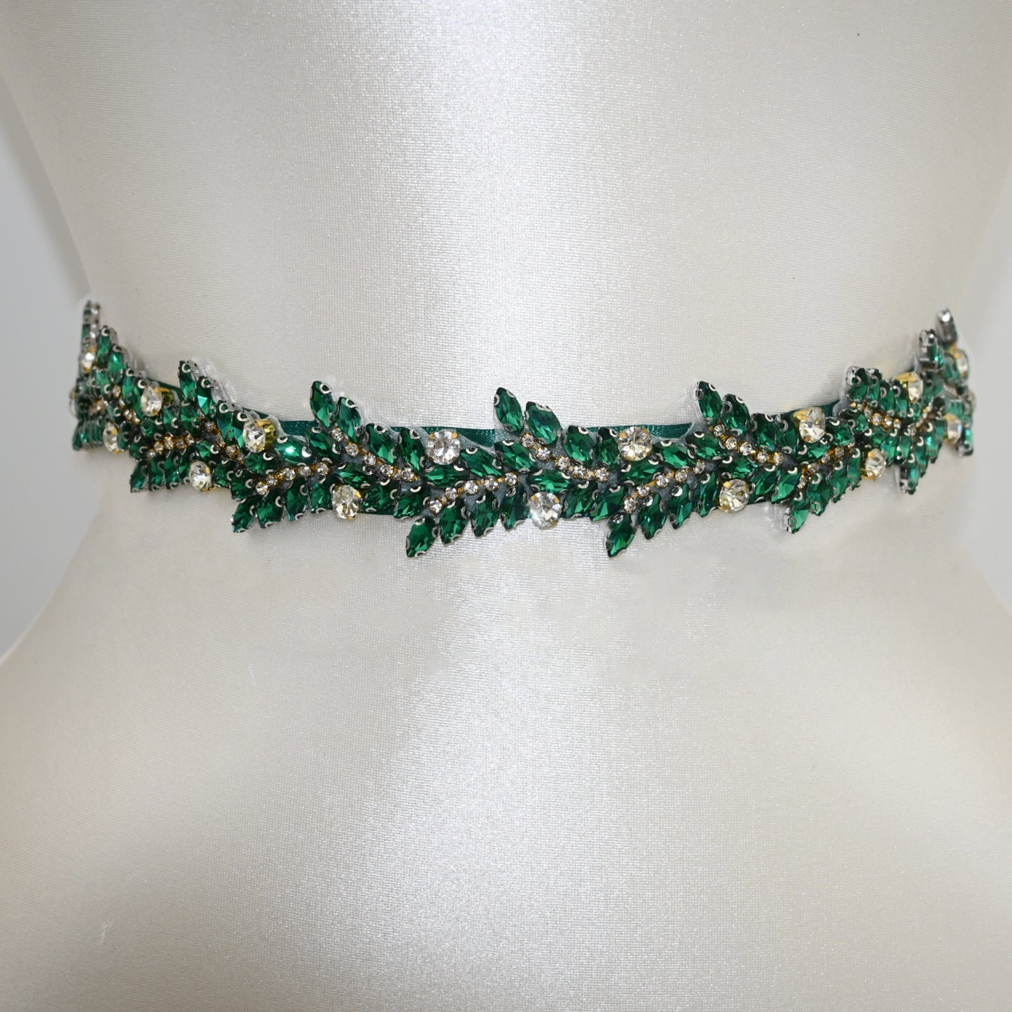 Bridella BS242KL Emerald Rhinestone Belt
