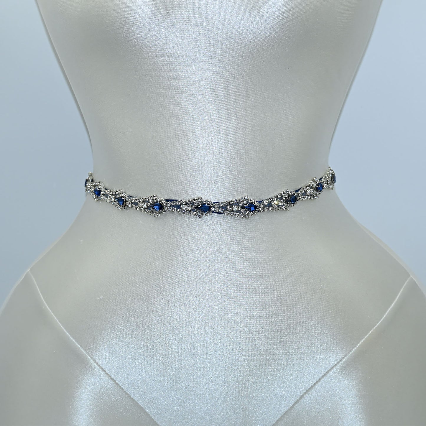 Bridella BS31ML Navy Rhinestone Belt