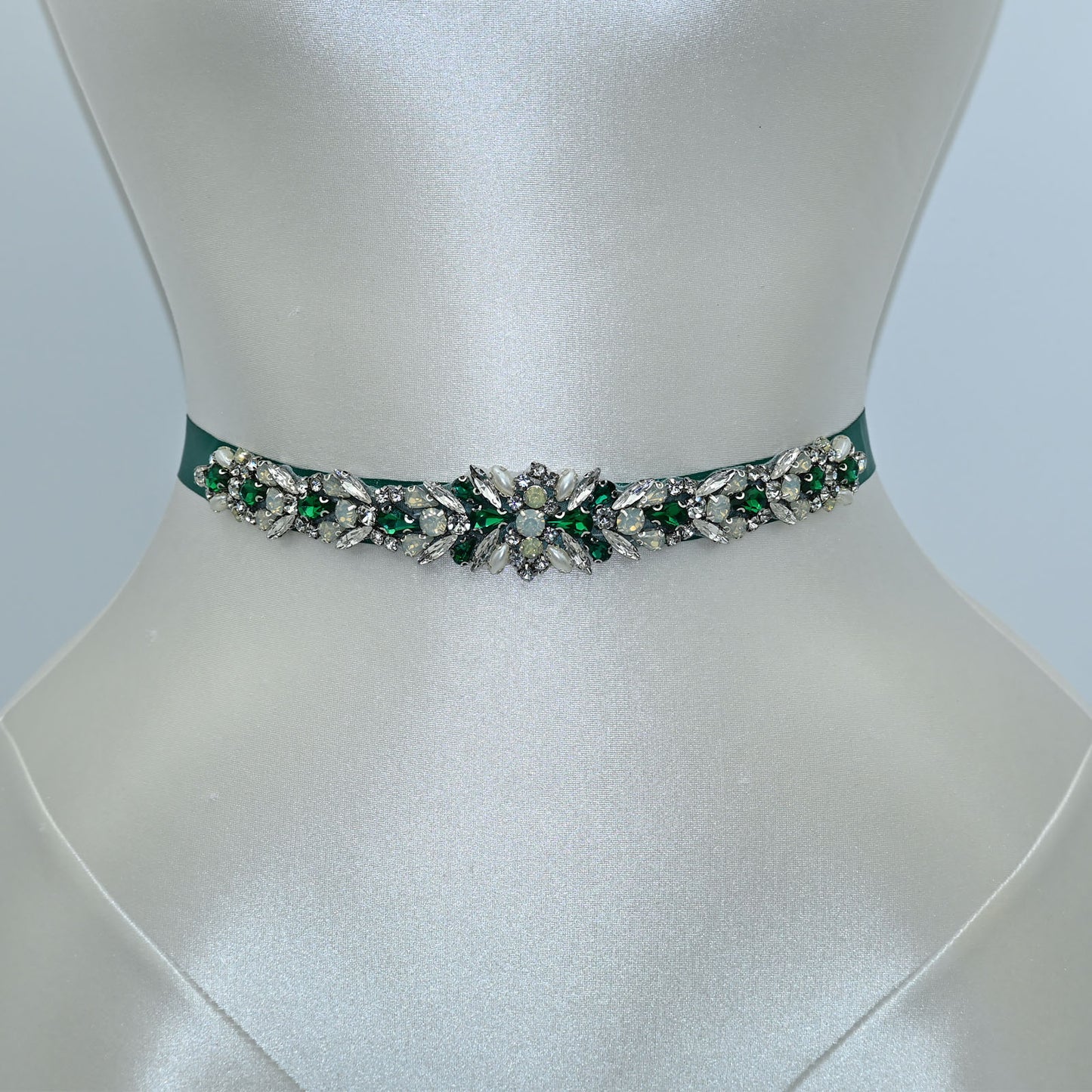 Bridella BS57KL Green Rhinestone Belt