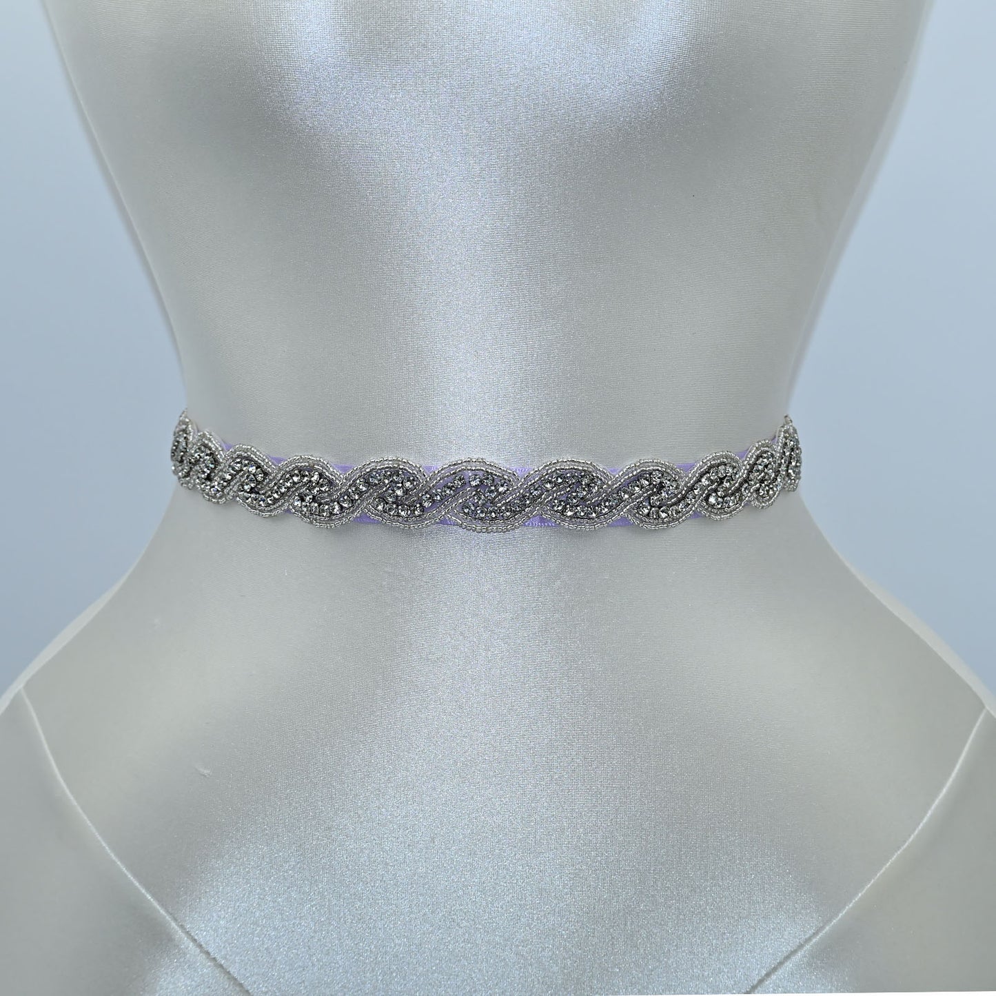Bridella BS62 Purple Rhinestone Belt