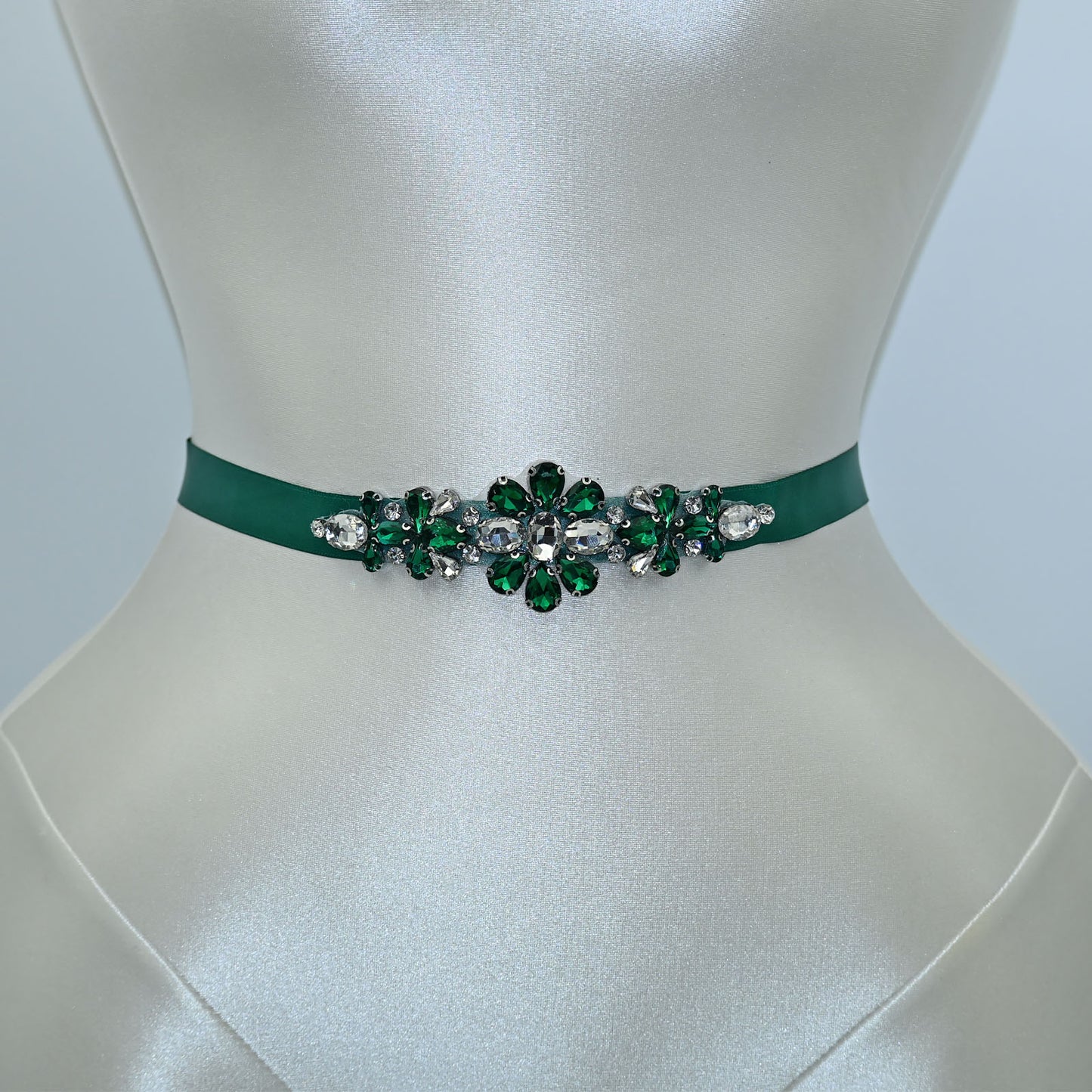Bridella BS45KL Green Rhinestone Belt