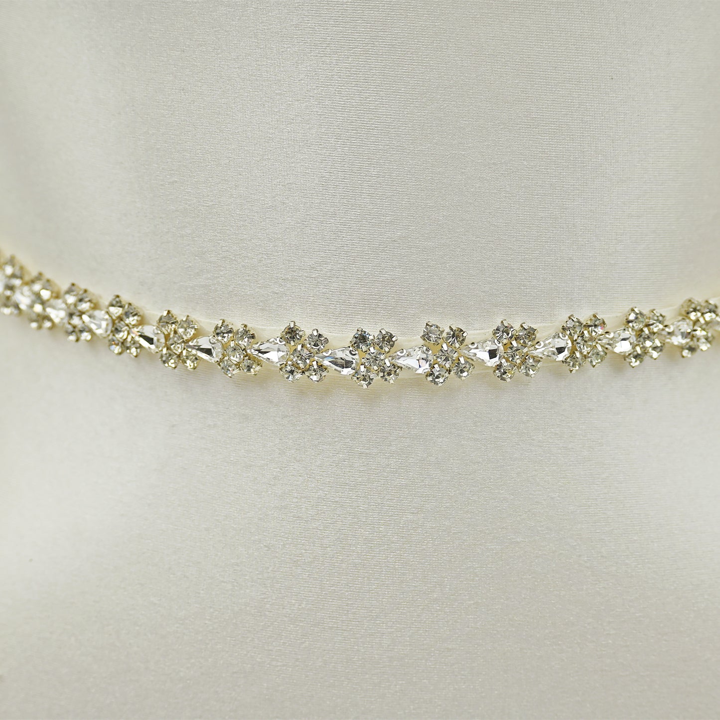 Silver Rhinestone Bridal Sash Wedding Dress Belt – Bridella BS129