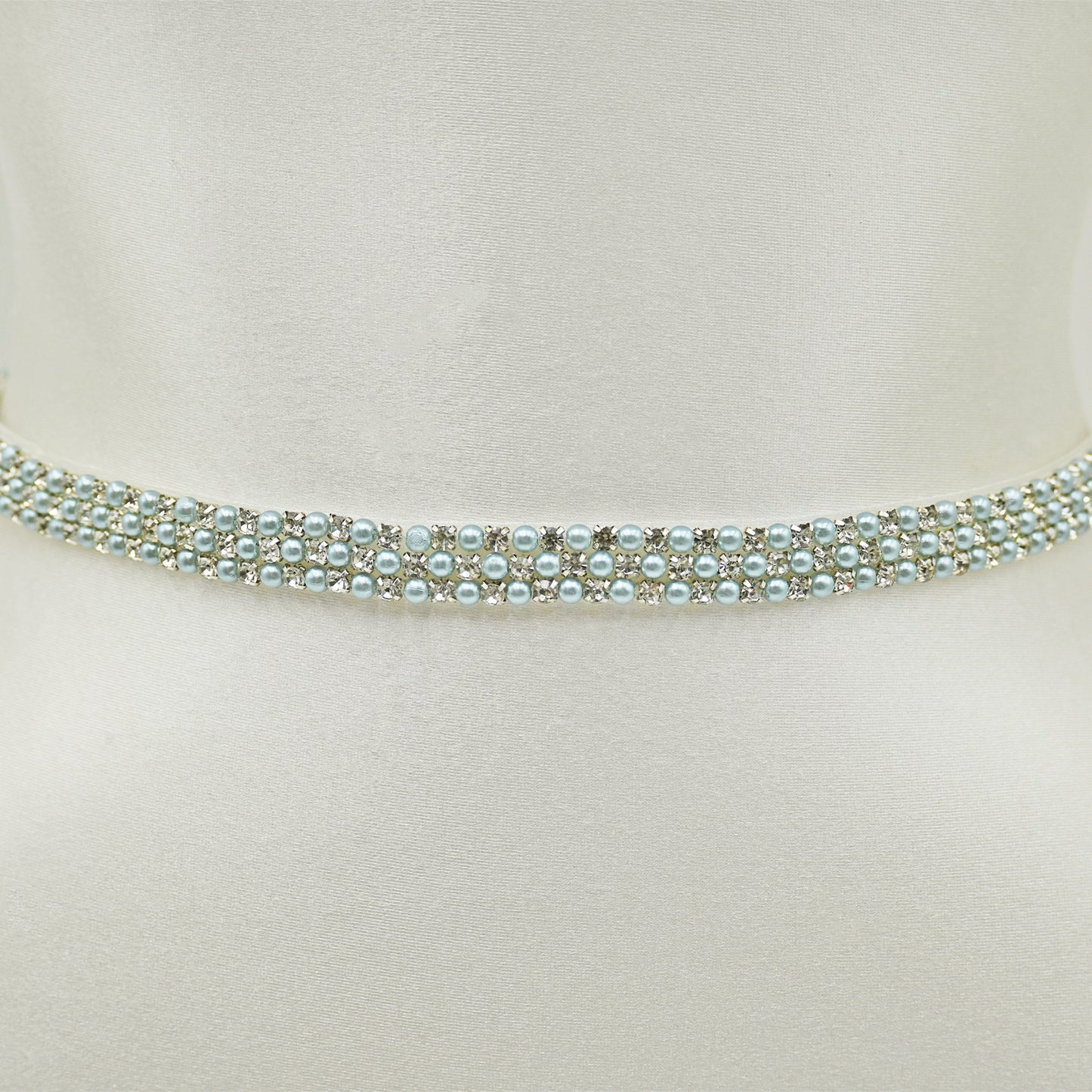 Ivory Rhinestone Pearl Bridal Sash Wedding Dress Belt – Bridella BS134L