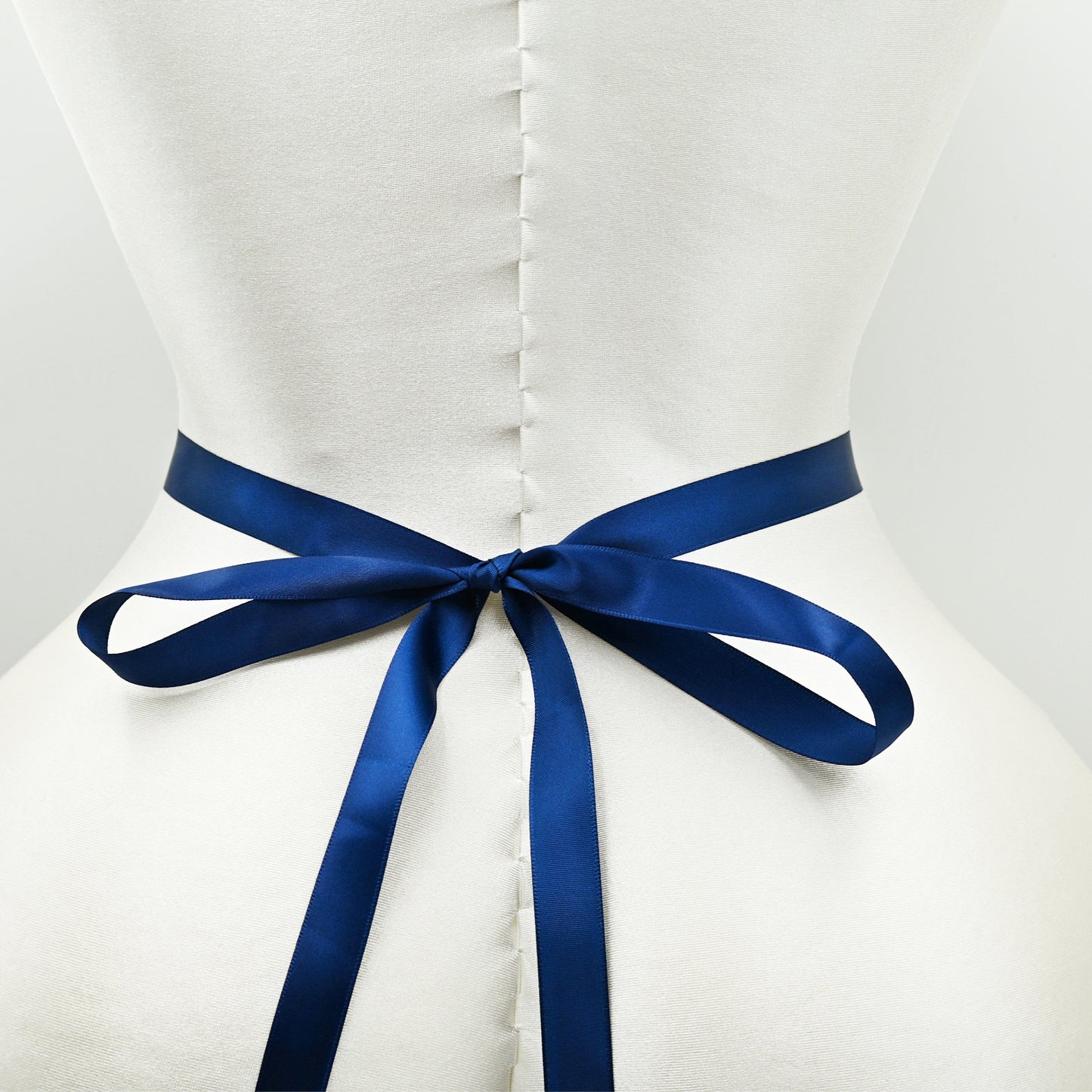 Navy Blue Rhinestone Bridal Sash Ribbon Wedding Dress Belt – Bridella BS243ML