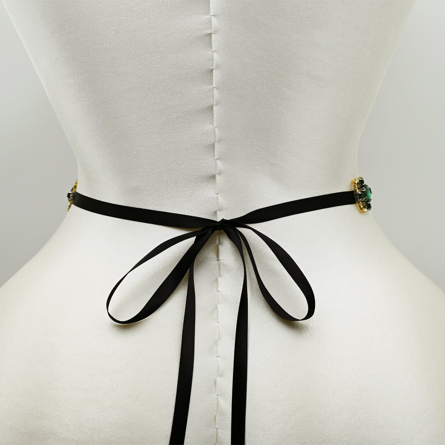 Green Rhinestone & Pearl Belt for Wedding - Bridella BS218KL