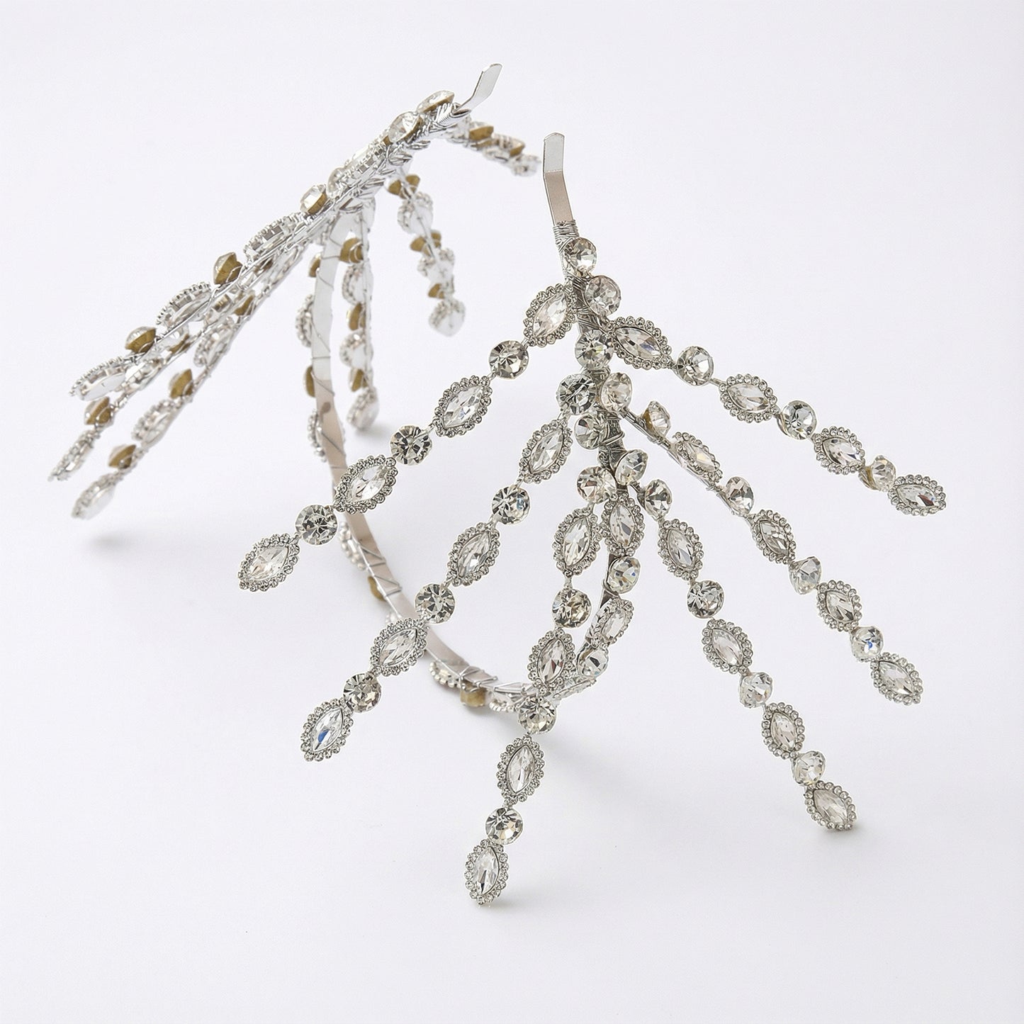 Bridella BHP533-S Silver Rhinestone Tiara