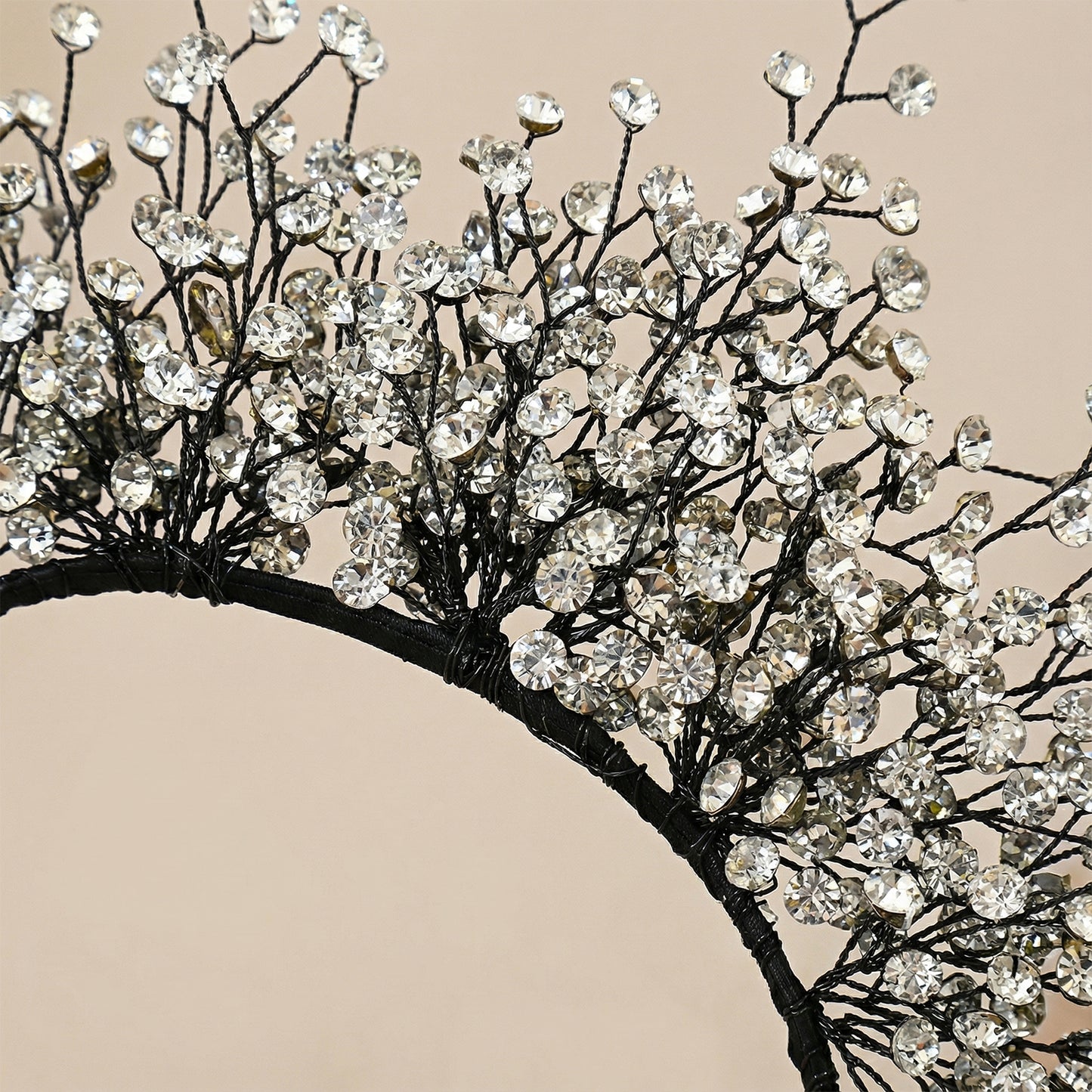 Bridella BHP193 Black Rhinestone Crown