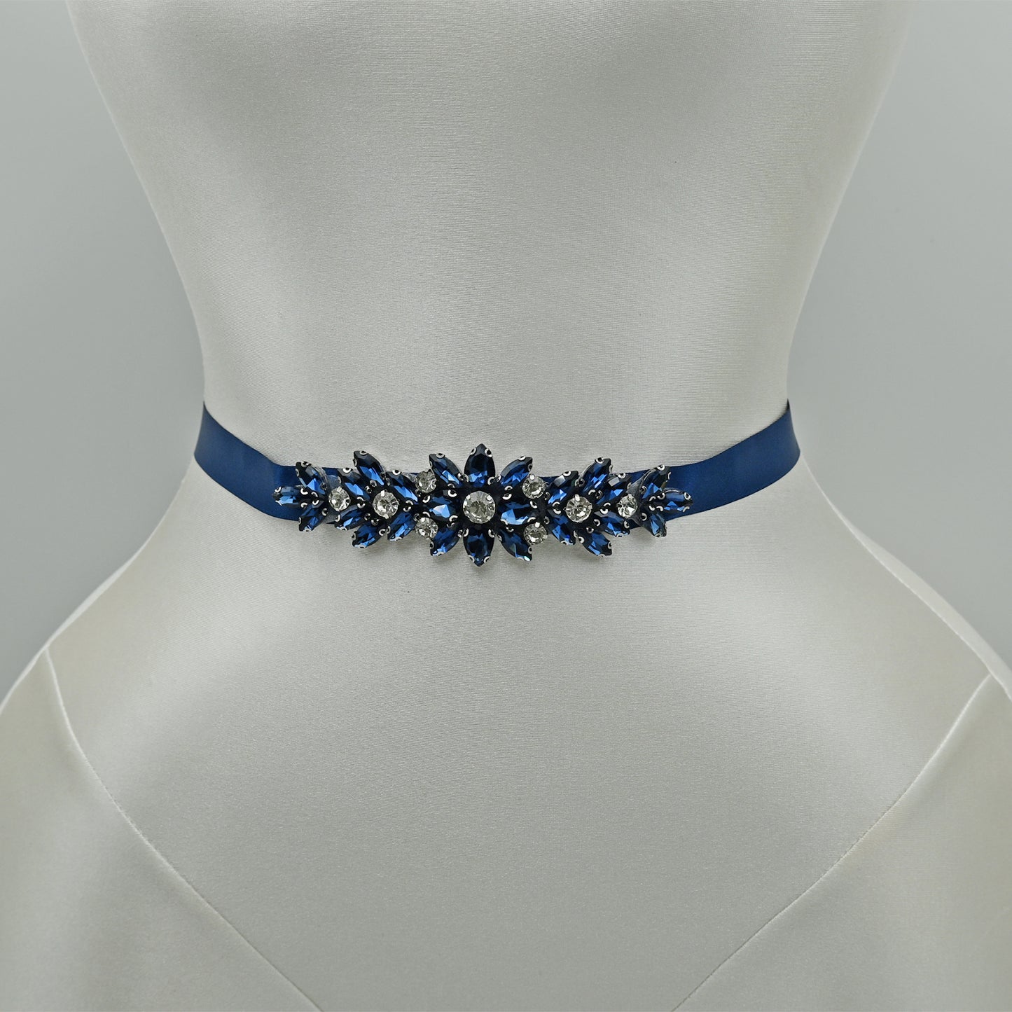 Bridella BS243ML-Navy Blue Blue Rhinestone Belt