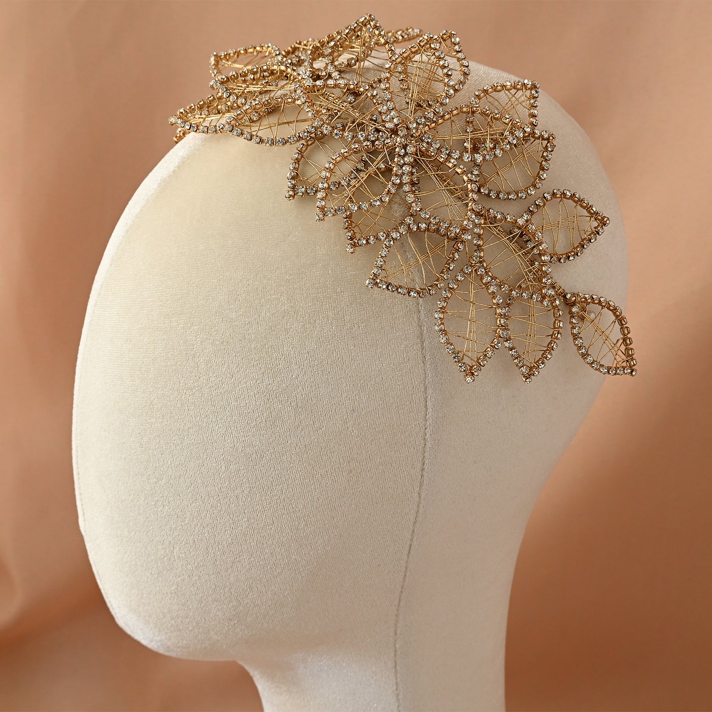 Bridella BHP256-G Gold Rhinestone Crown