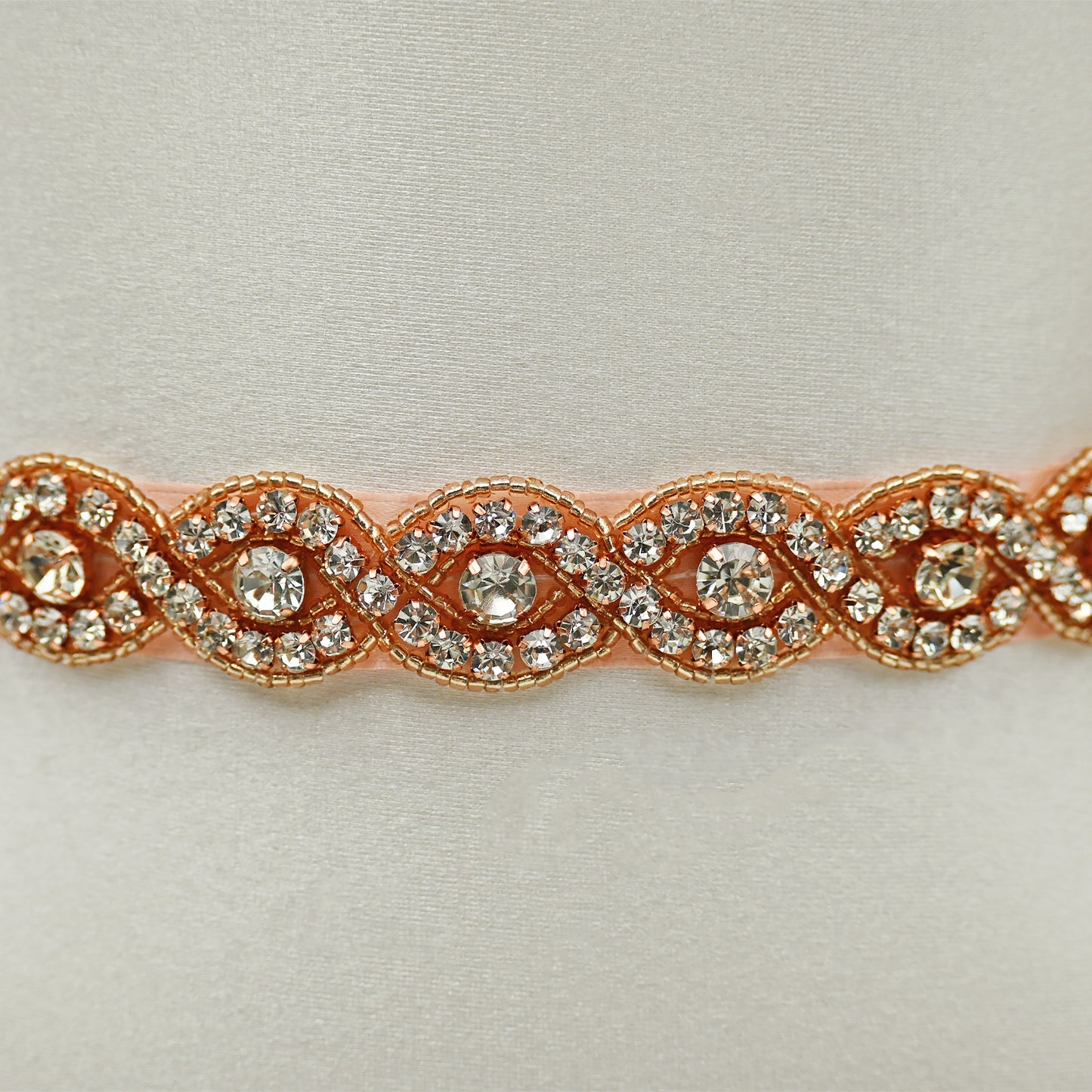 Rose Gold Rhinestone Bridal Belt Wedding Sash – Bridella BS28RG