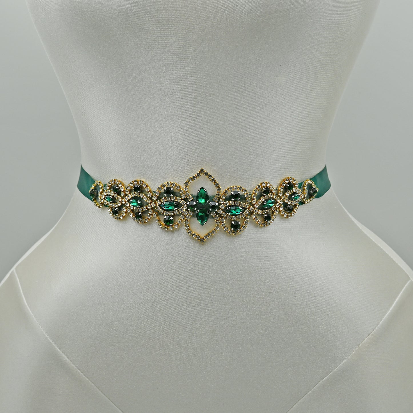 Bridella BS214KL Green Rhinestone Belt