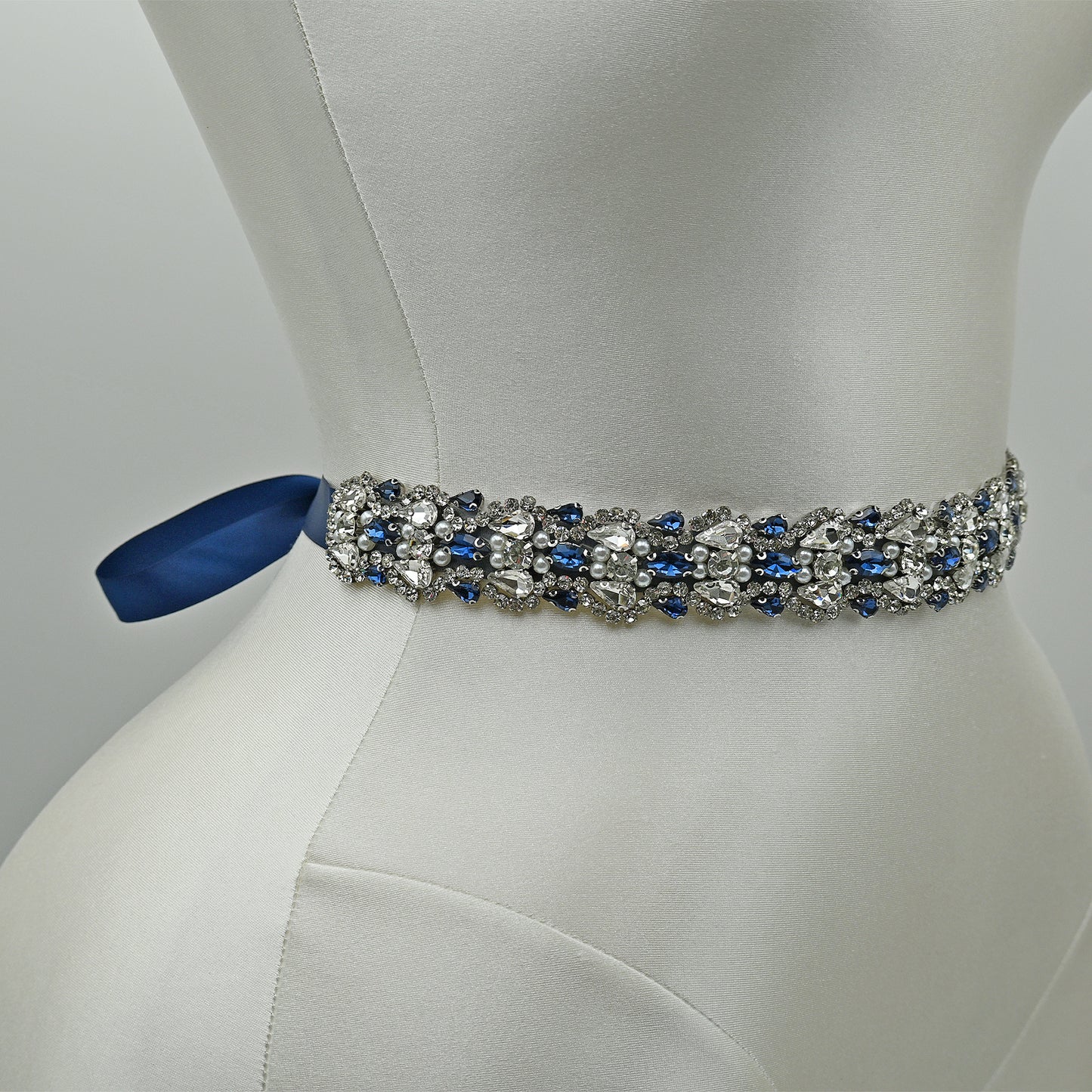 Bridella BS466ML Navy Rhinestone Belt