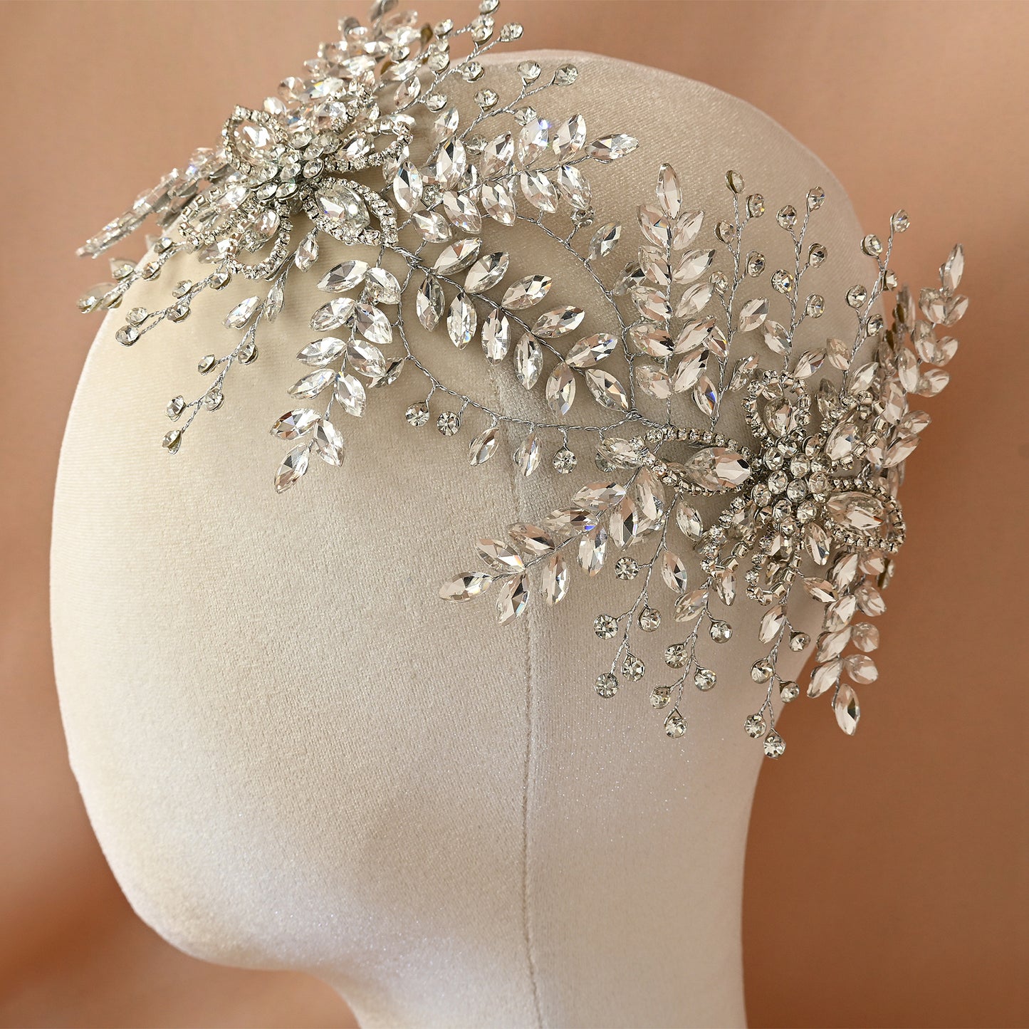 Bridella BHP409-S Silver Rhinestone Tiara