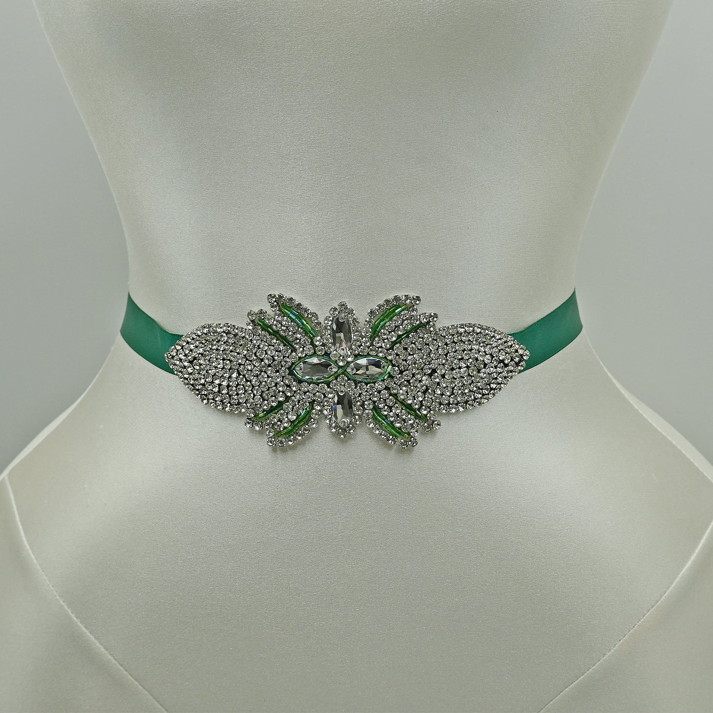 Bridella BS152KL Emerald Rhinestone Belt
