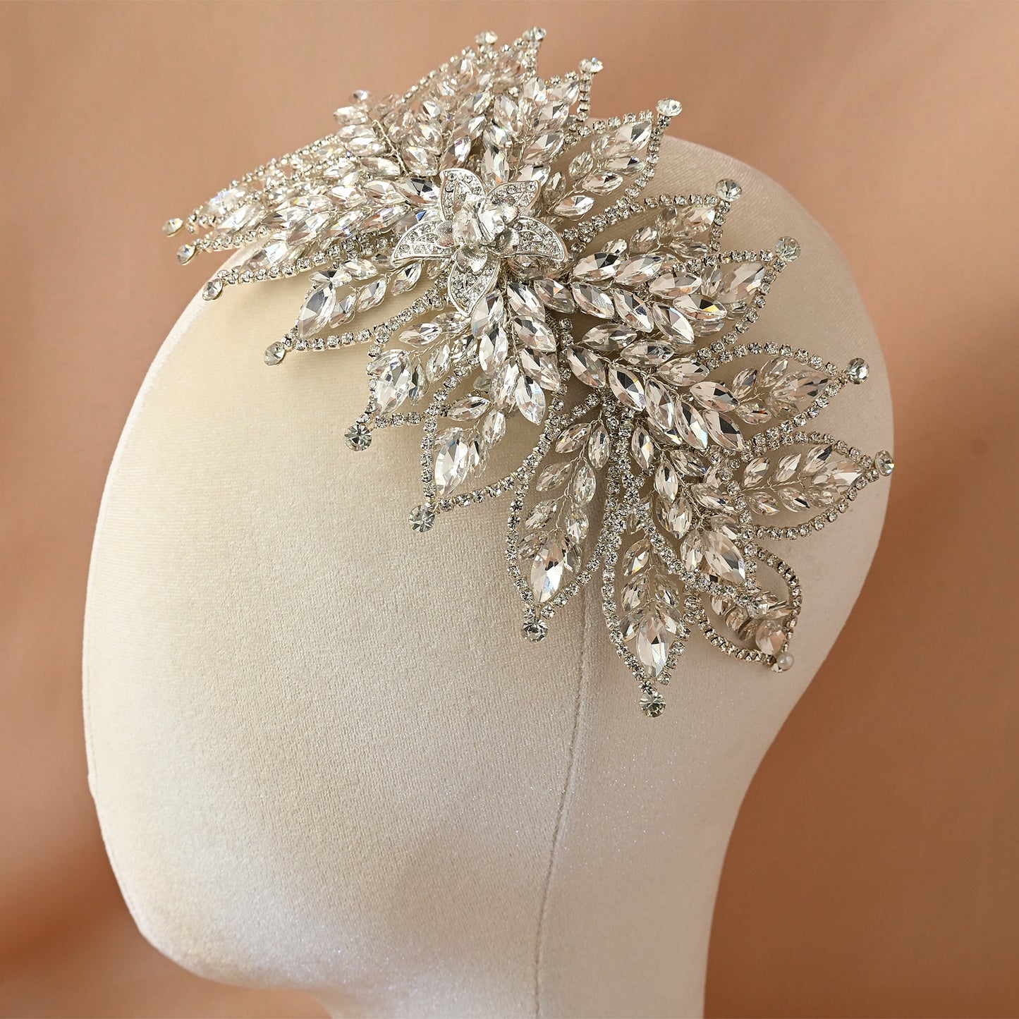 Bridella BHP413-S Silver Rhinestone Tiara