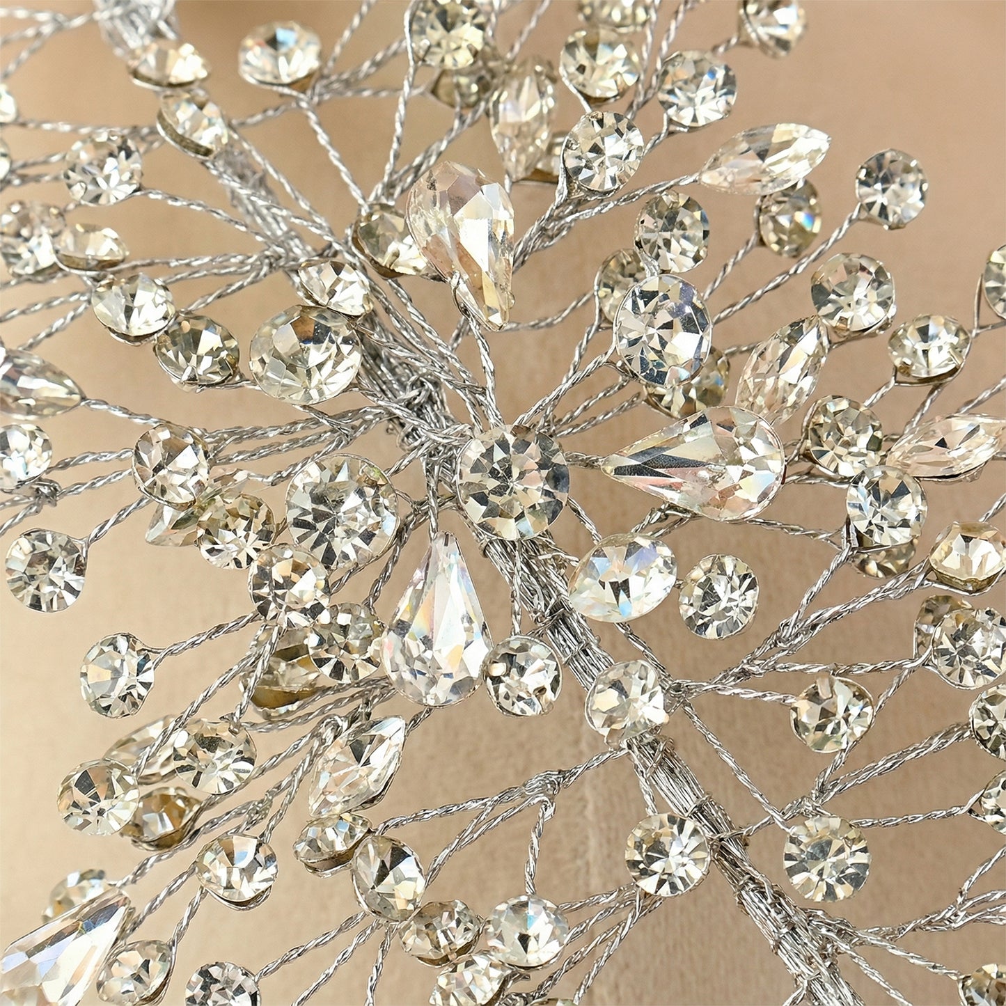 Bridella BHP415-S Silver Rhinestone Crown