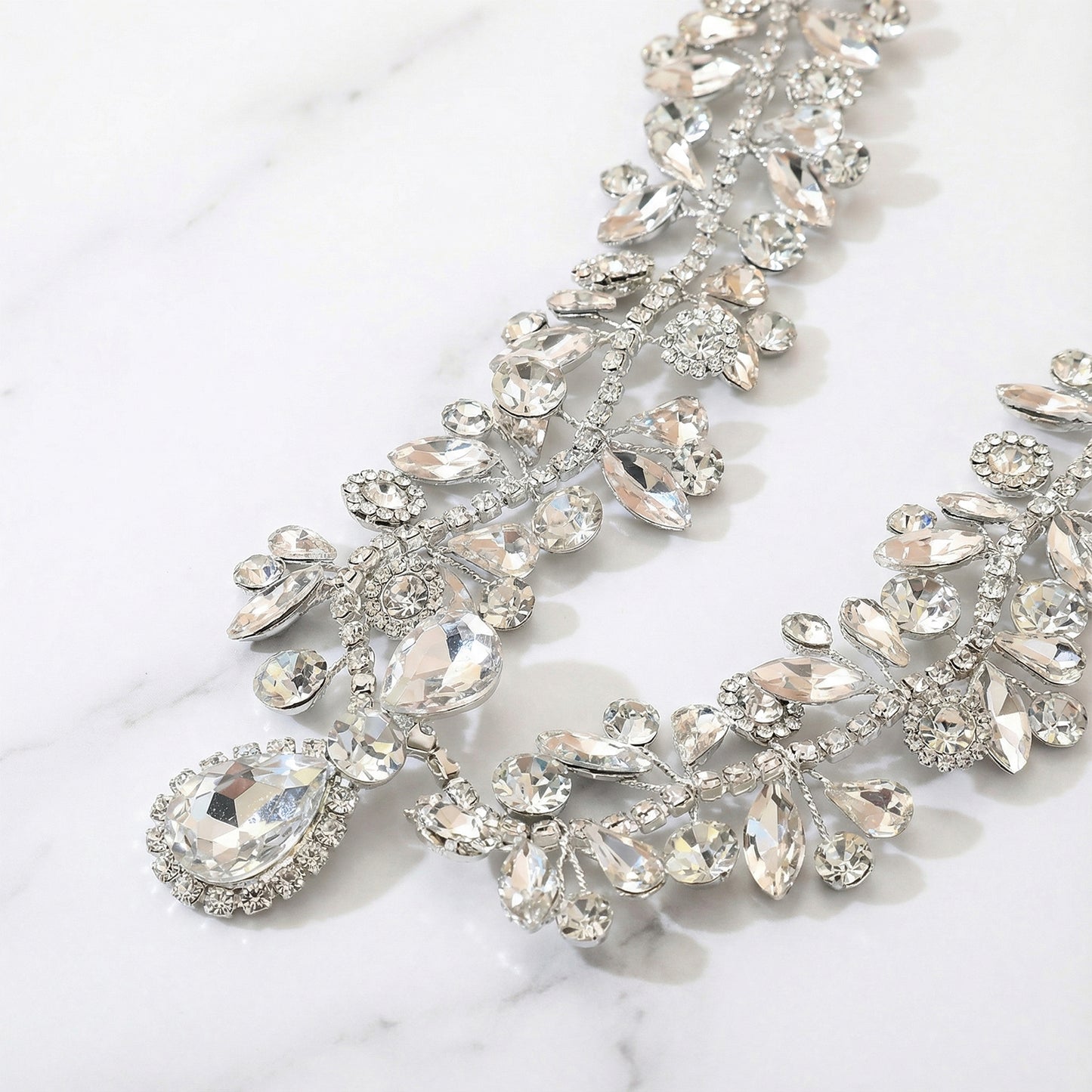 Bridella BHP470-S Silver Rhinestone Headband