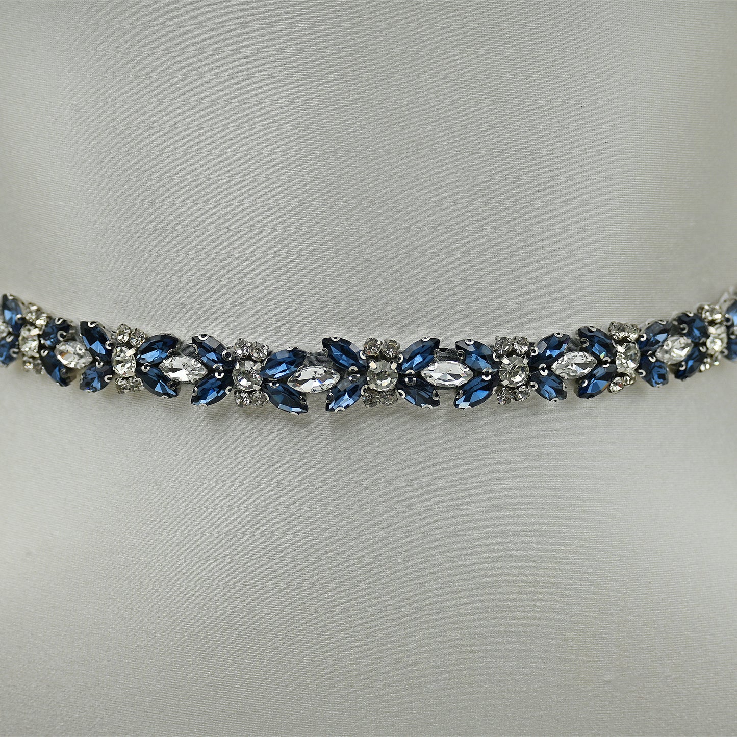 Bridella BS16ML Blue Rhinestone Belt