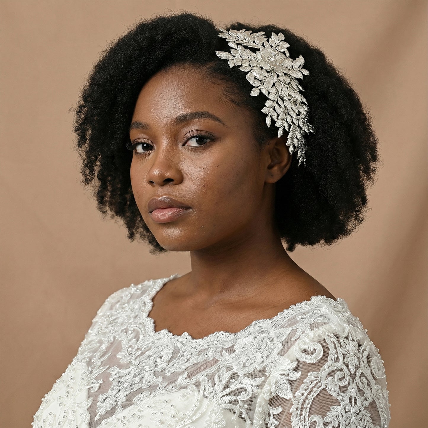 Bridella BHP510-S Silver Rhinestone Crown