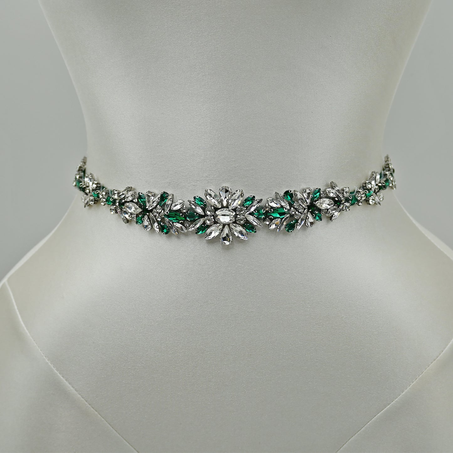 Bridella BS122KL Green Rhinestone Belt