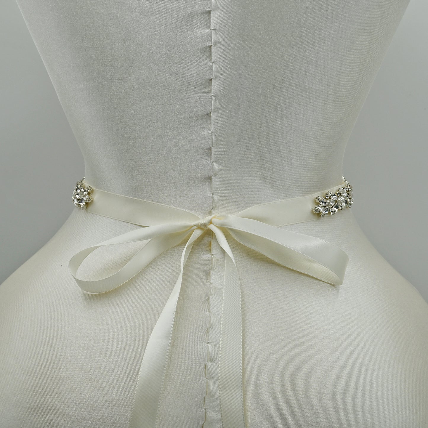 Bridella BS75 Off White Rhinestone Belt