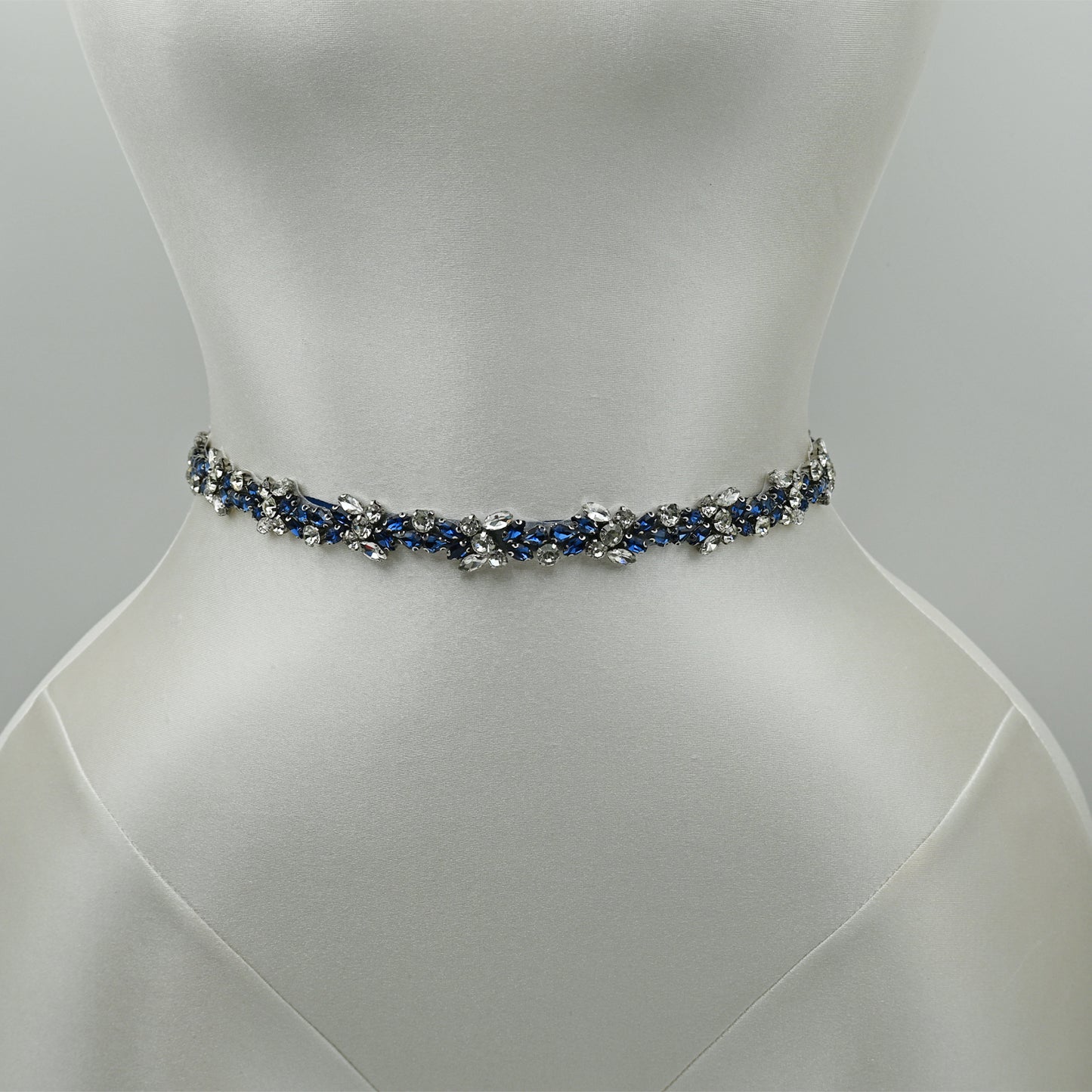 Bridella BS437ML Navy Rhinestone Belt