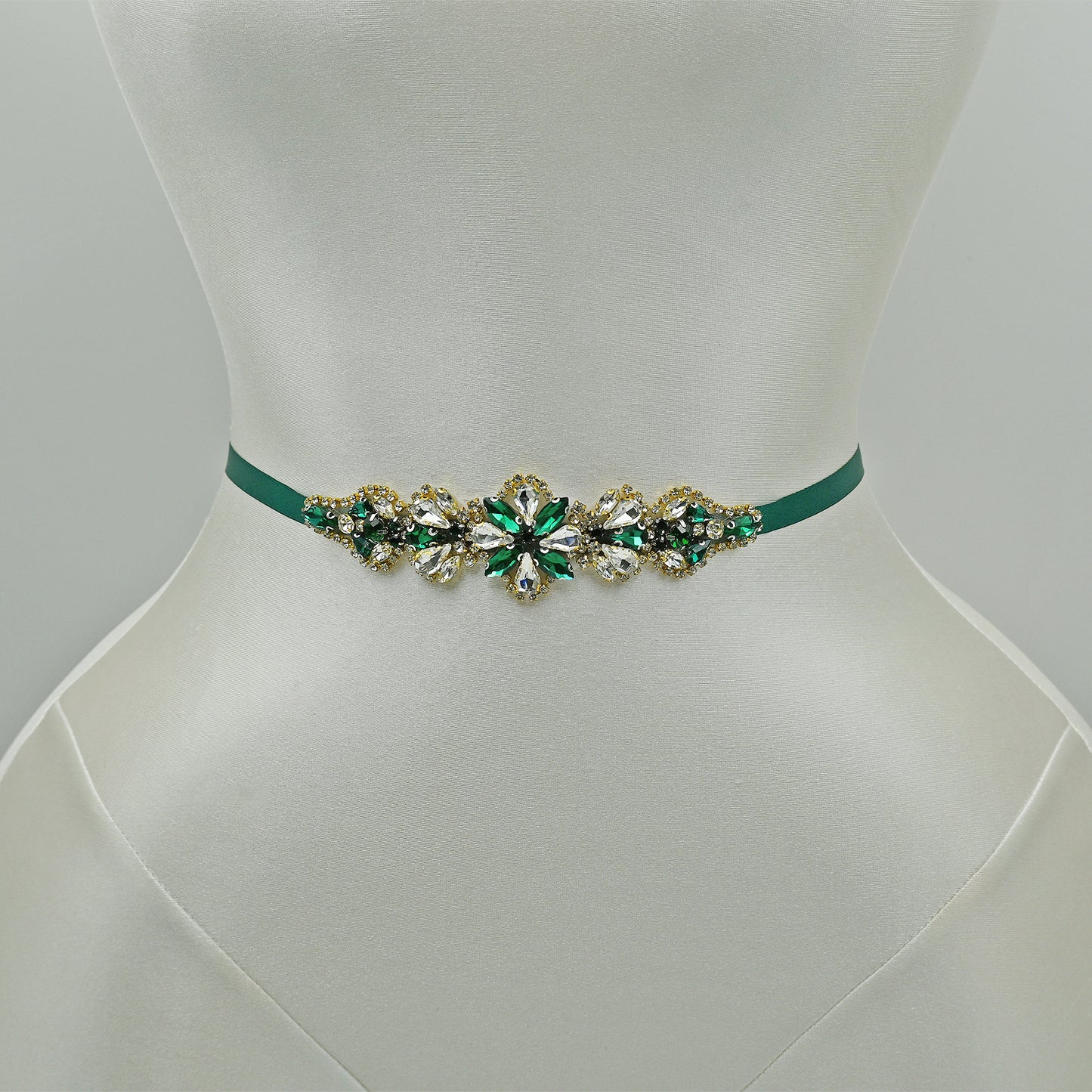Bridella BS137GKL Green Rhinestone Belt