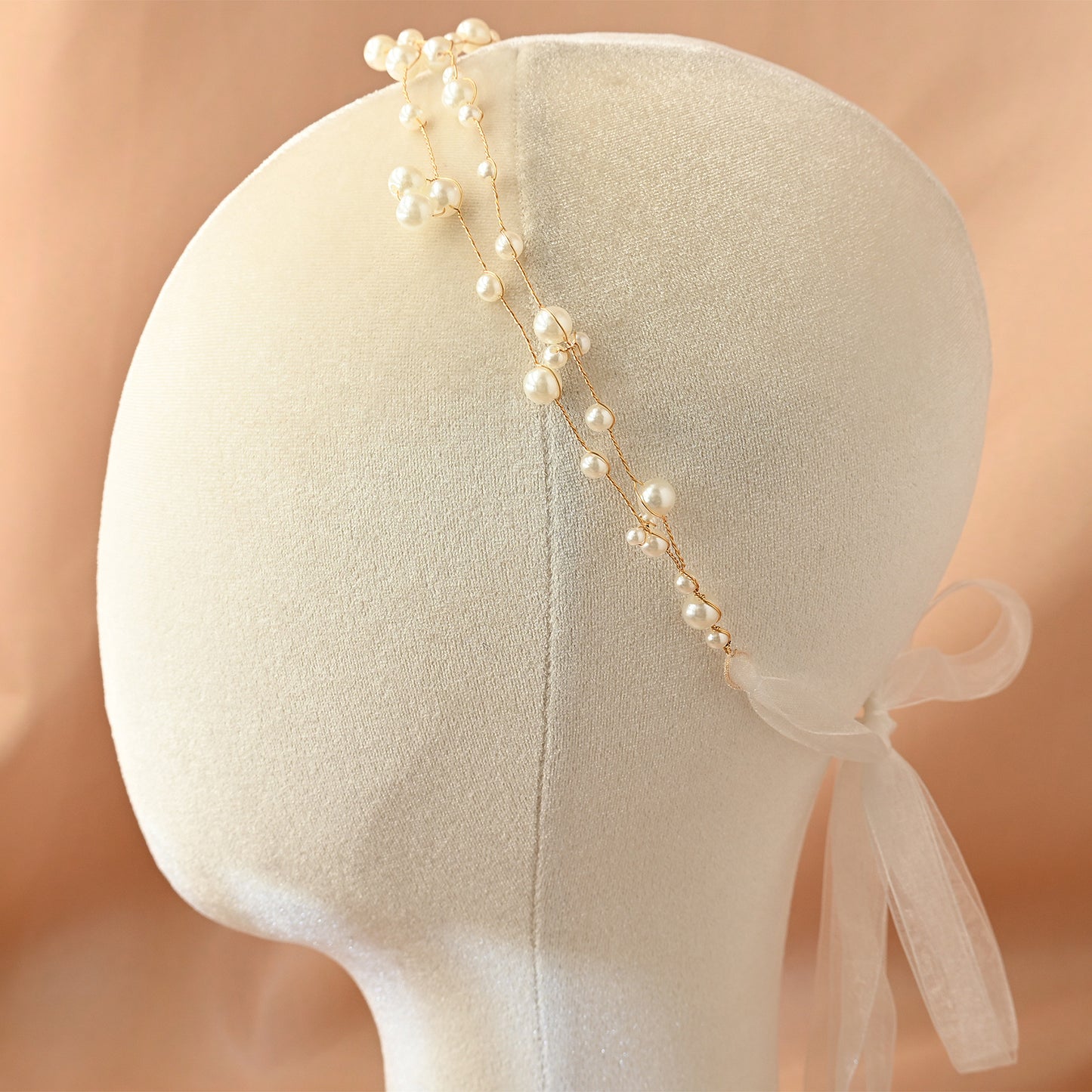 Bridella BHP36 Gold Pearl Headband