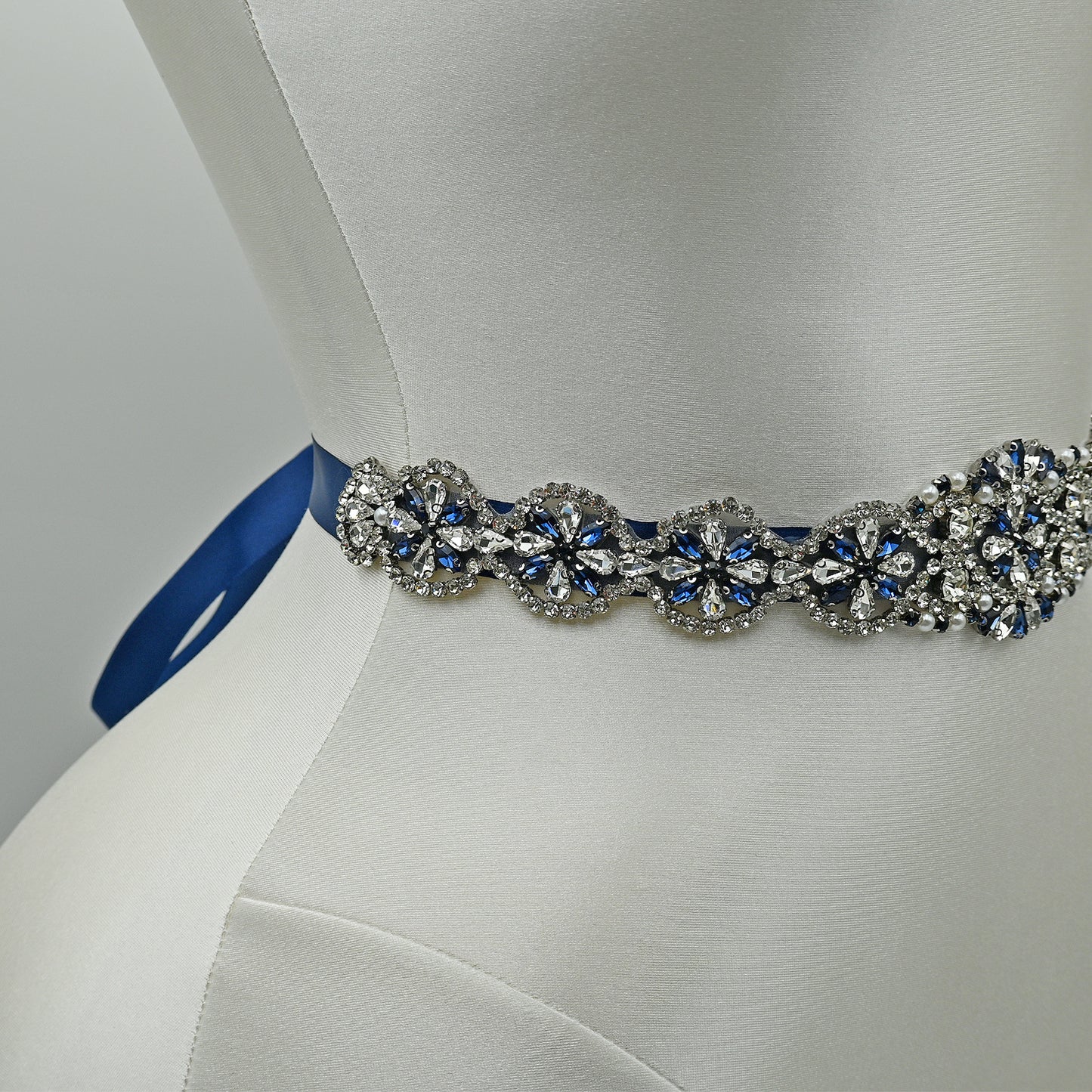 Bridella BS453ML Navy Rhinestone Belt