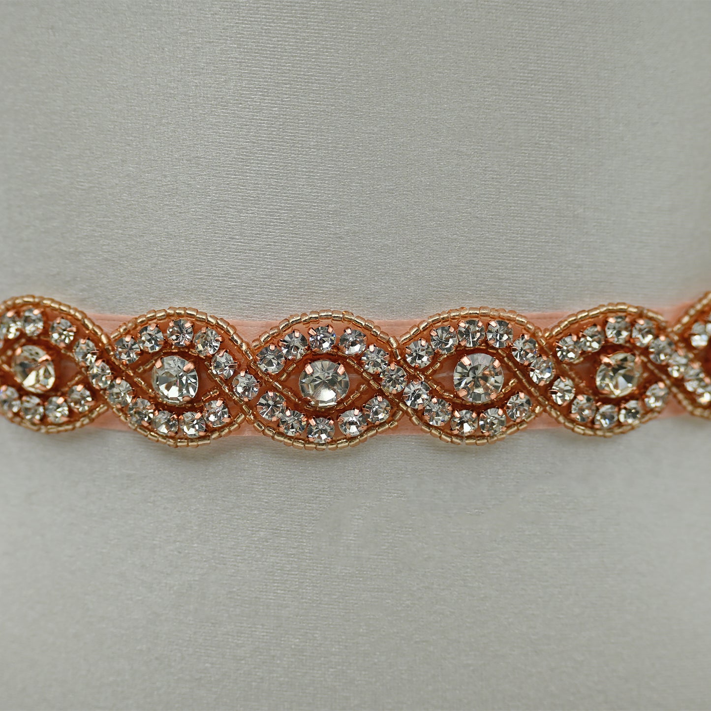 Bridella BS28RG Rose Gold Rhinestone Belt