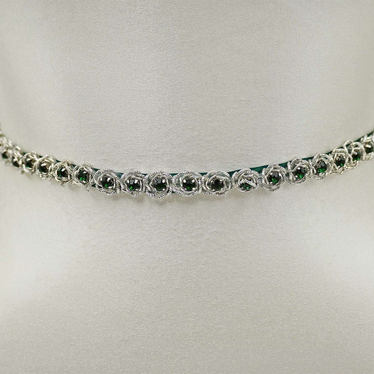 Green Rhinestone Bridal Belt Sash for Wedding - Bridella BS143KL