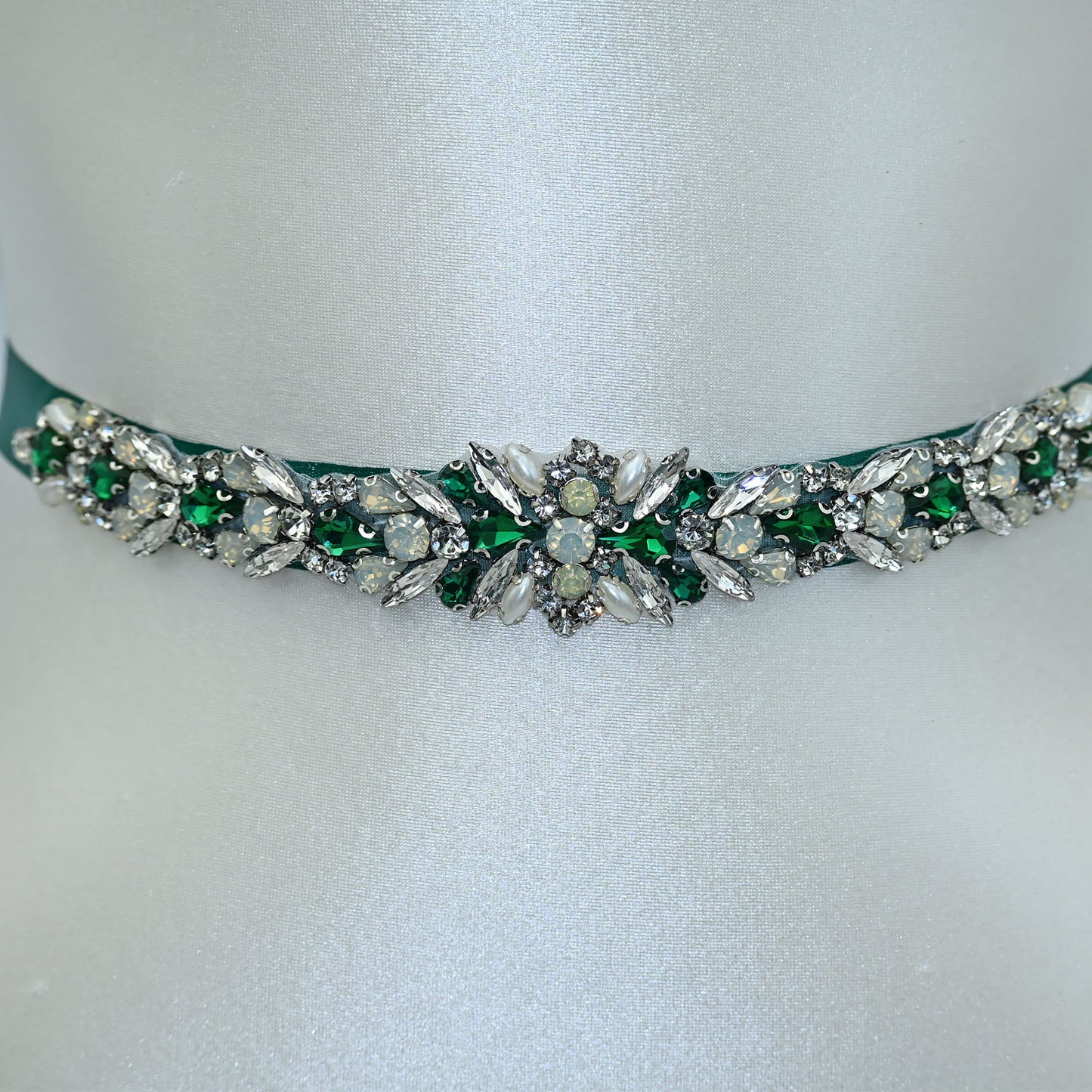 Bridella BS57KL Green Rhinestone Belt